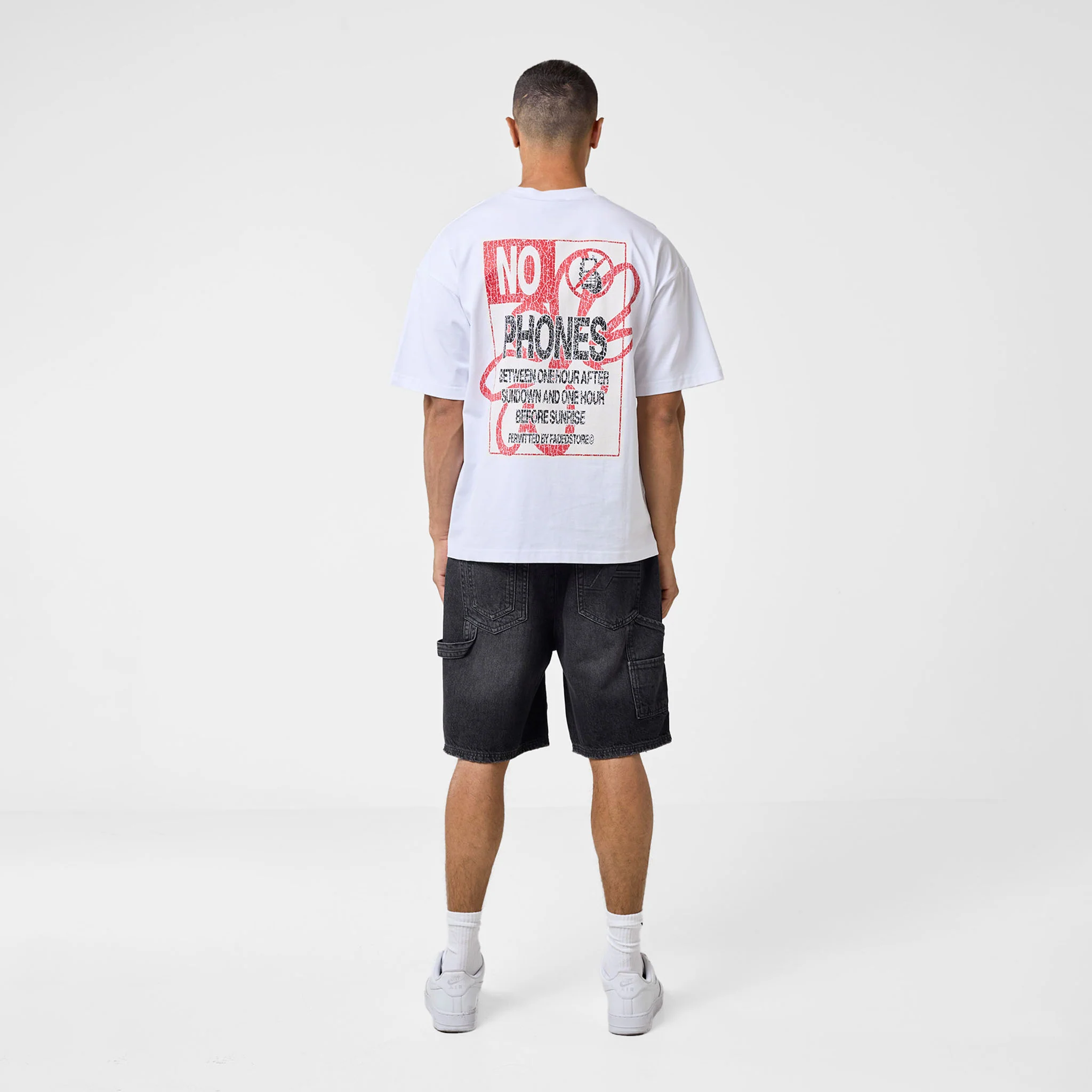 No Phones T-Shirt | White - Image 4