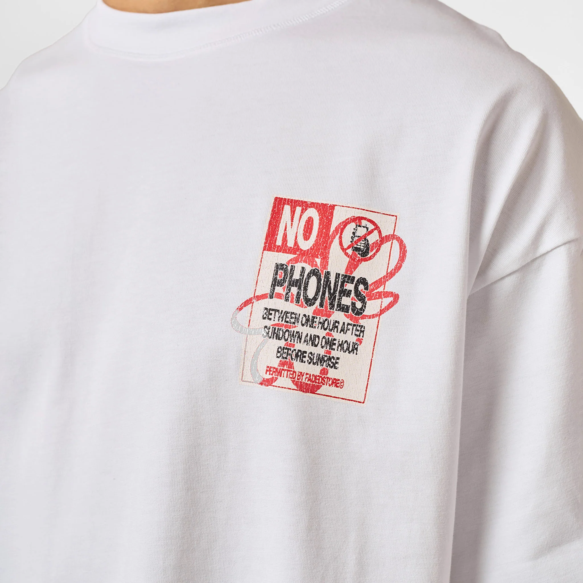 No Phones T-Shirt | White - Image 5