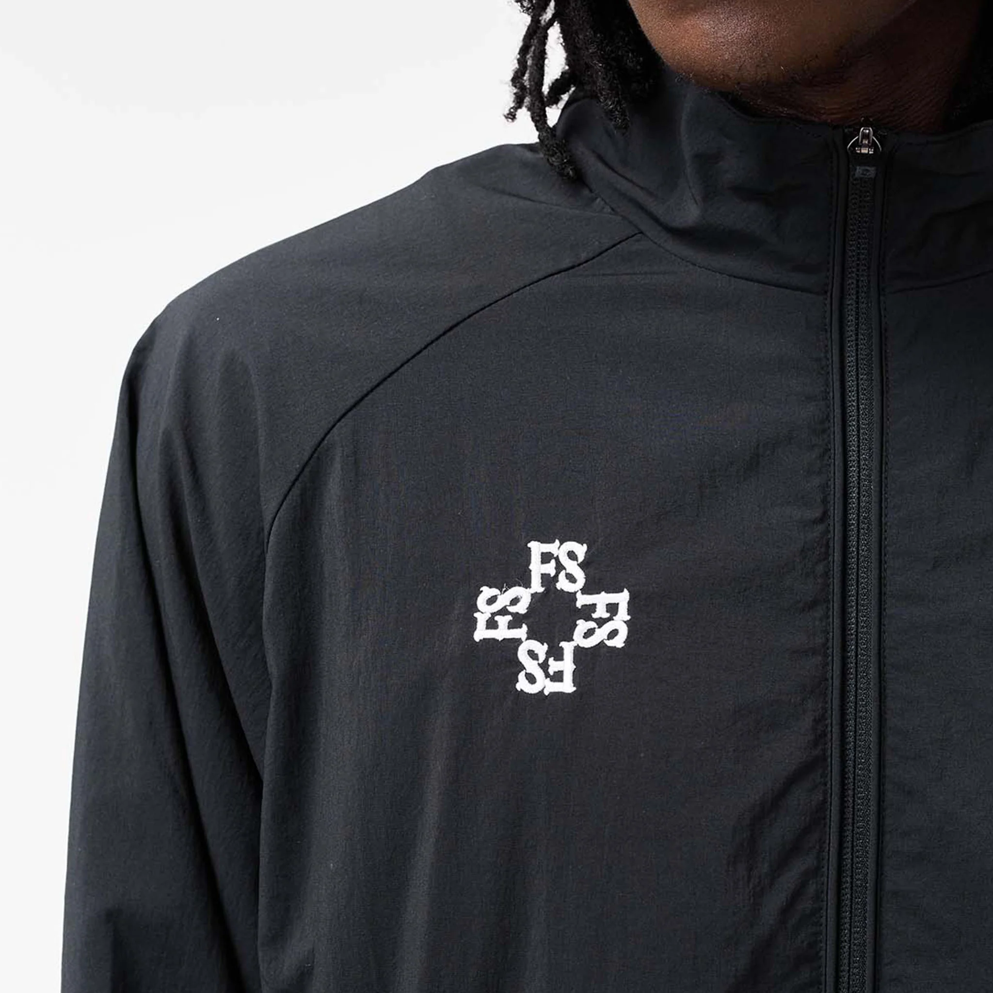 Nylon Football Jacket | Black - Image 5