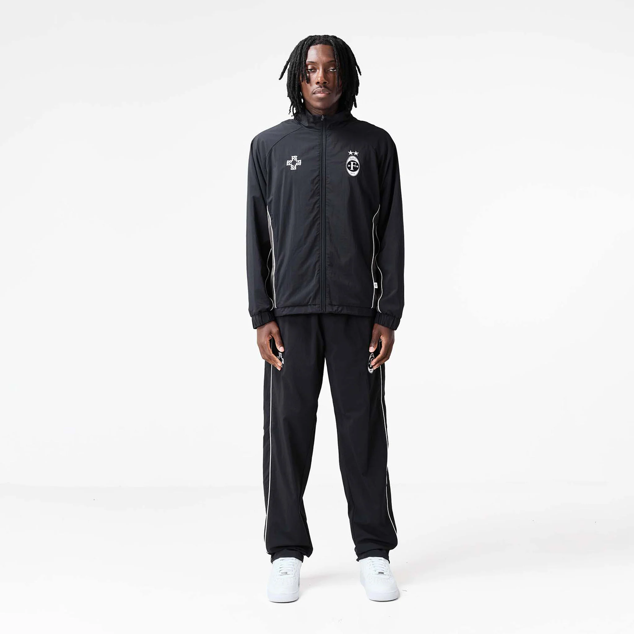 Nylon Football Joggers | Black - Image 3