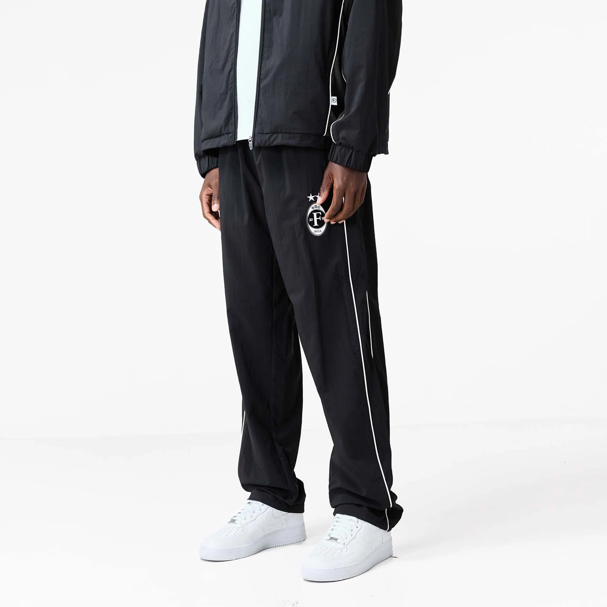 Nylon Football Joggers | Black - Image 6