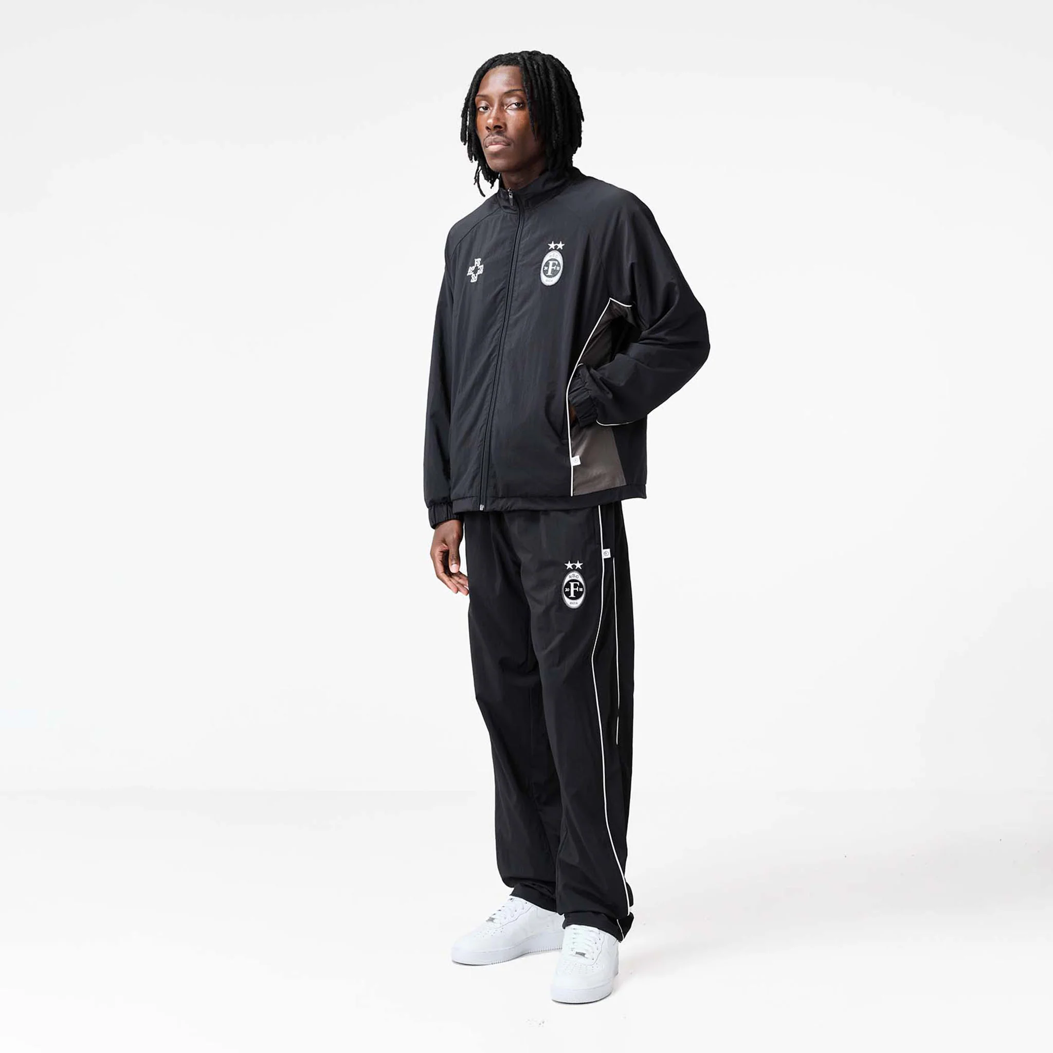 Nylon Football Tracksuit | Black - Image 10