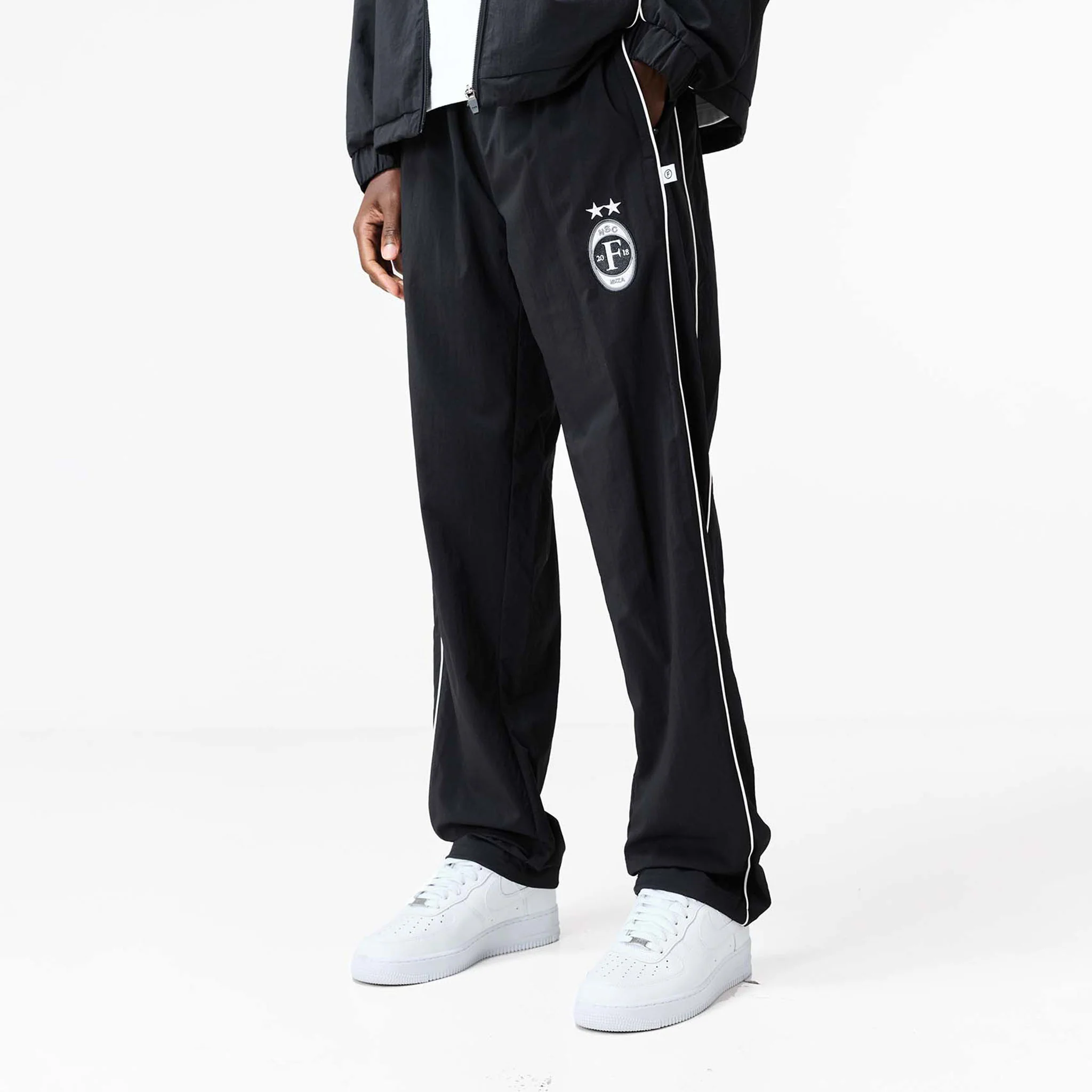 Nylon Football Tracksuit | Black - Image 5