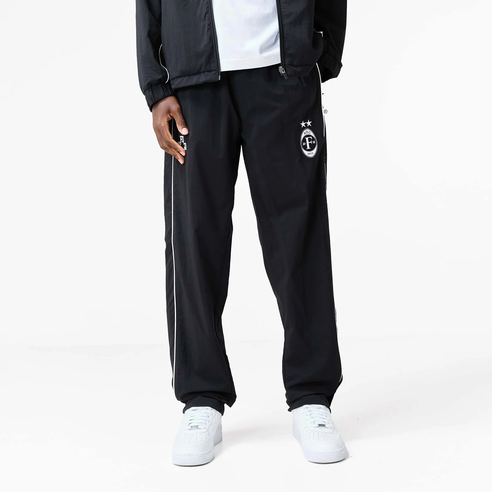 Nylon Football Tracksuit | Black - Image 8