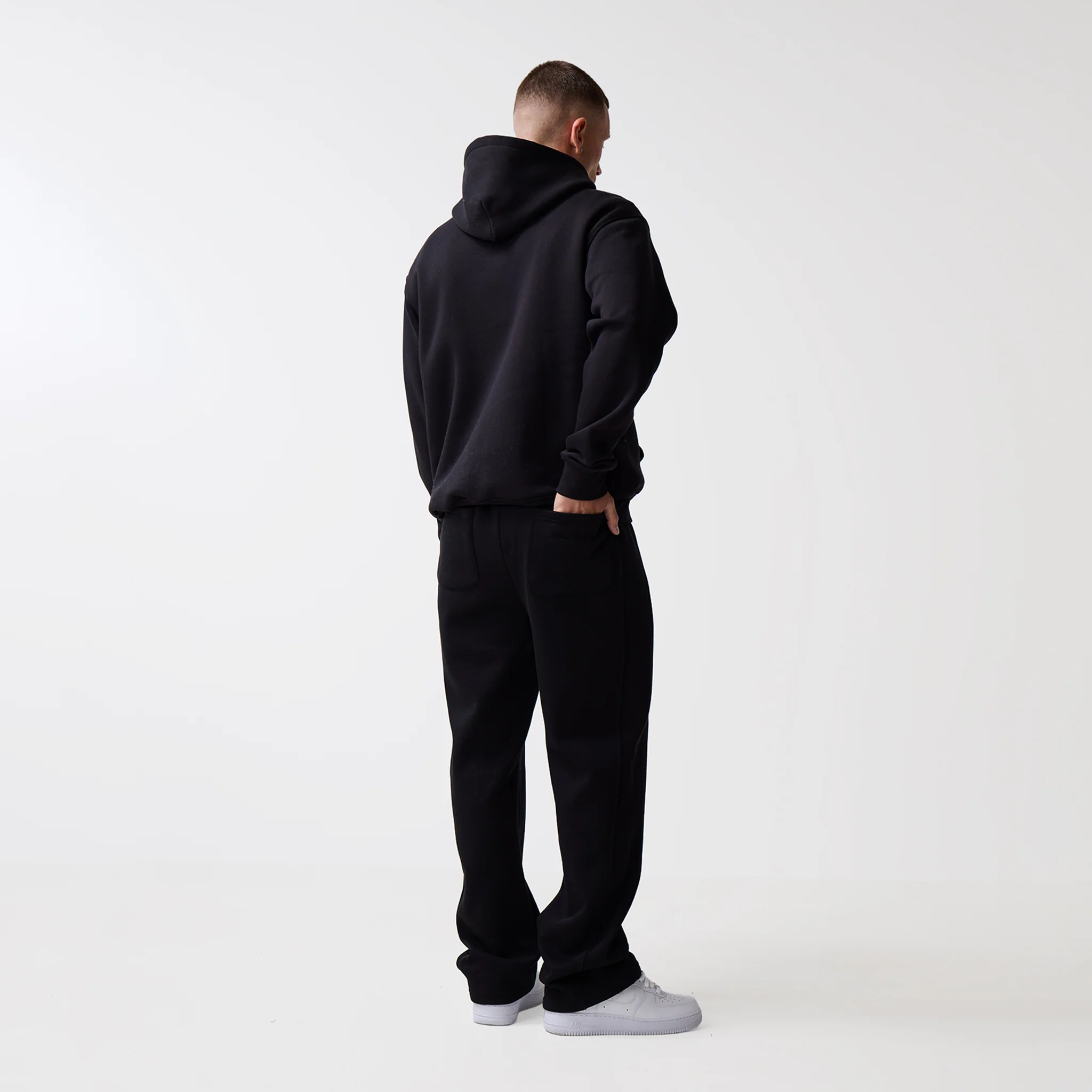 Open Hem Jogger | Black - Image 6