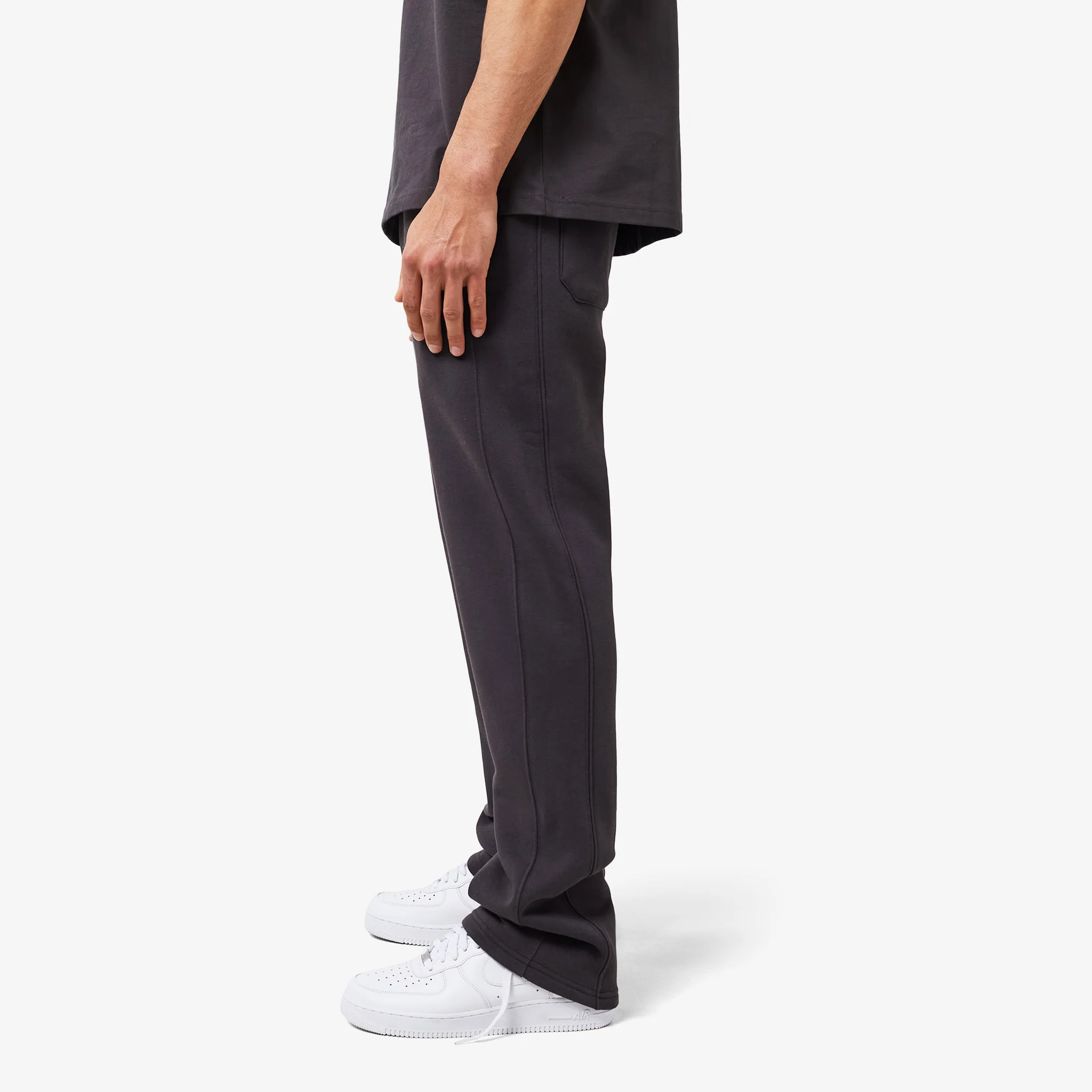 Open Hem Jogger | Dark Grey - Image 5