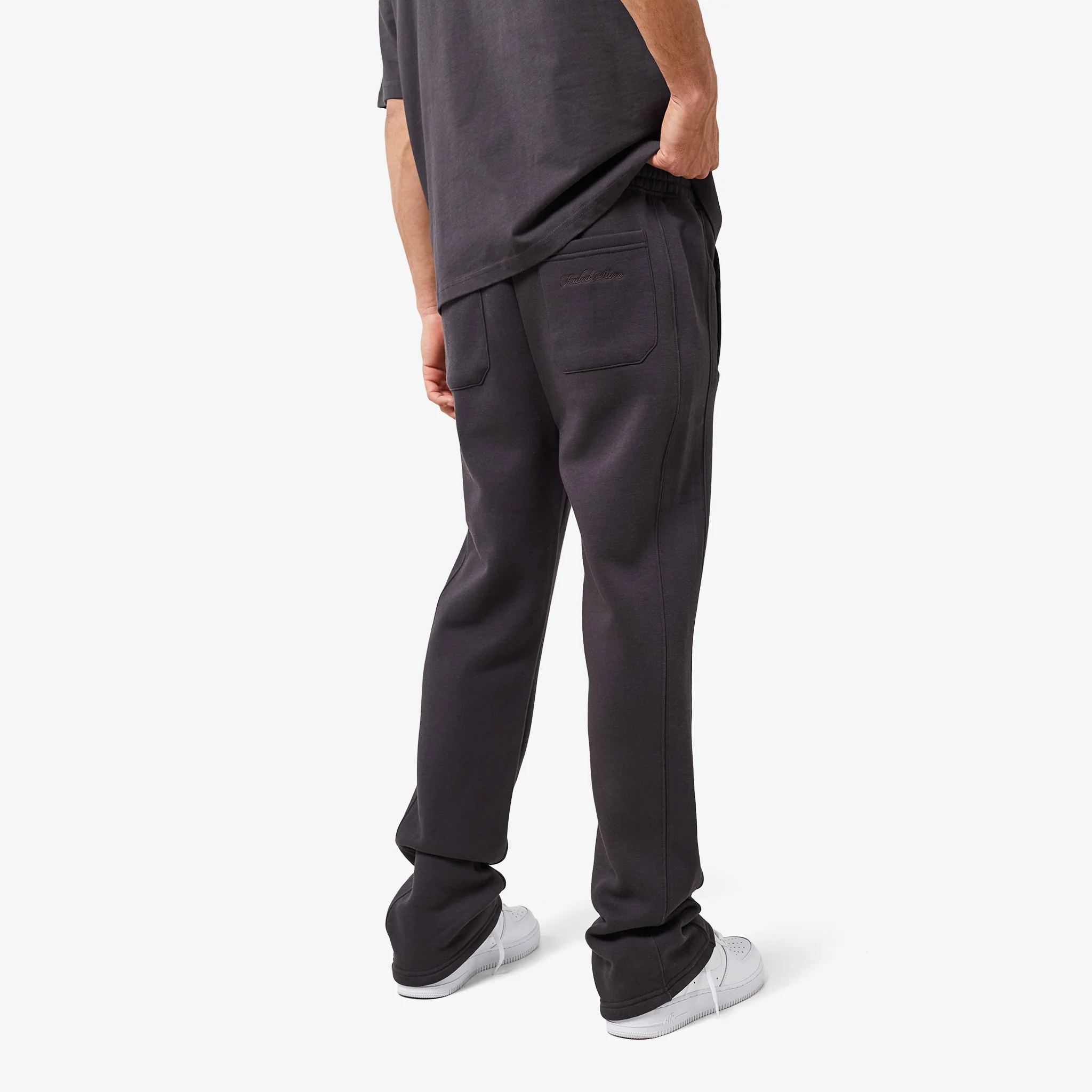 Open Hem Jogger | Dark Grey - Image 6