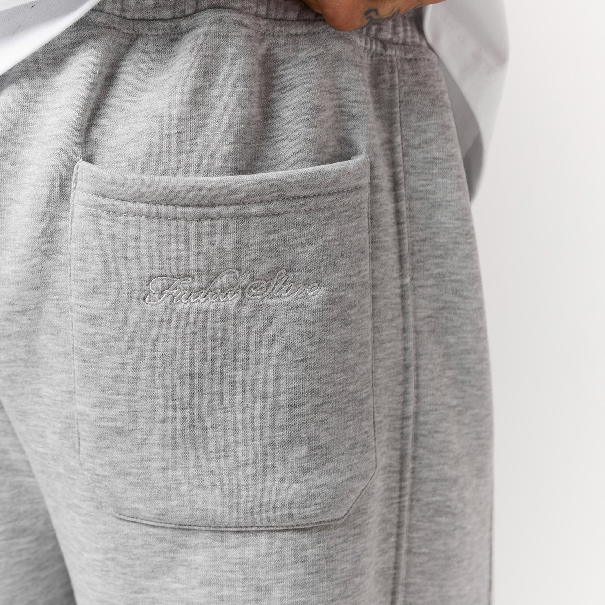 Open Hem Jogger | Grey Marl - Image 5