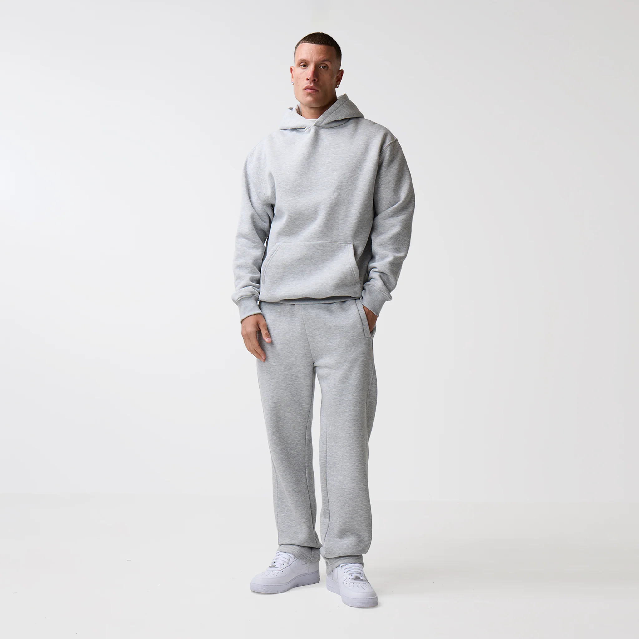 Open Hem Jogger | Grey Marl - Image 6