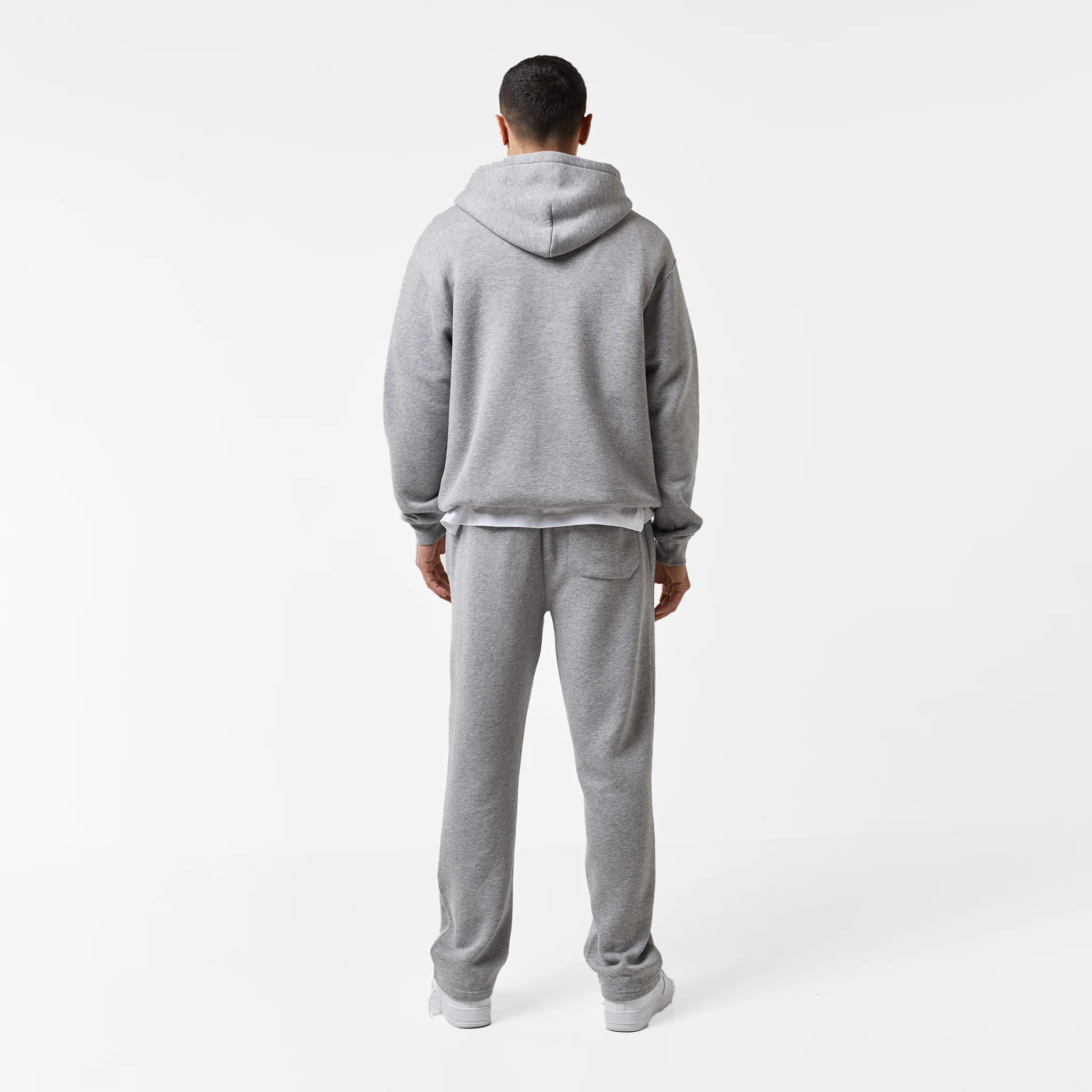 Open Hem Pleated Jogger | Mid Grey Marl - Image 6