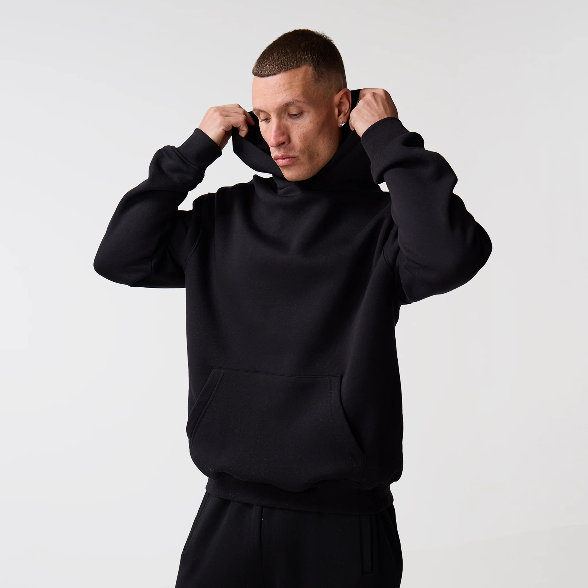 Open Hem Tracksuit | Black - Image 4