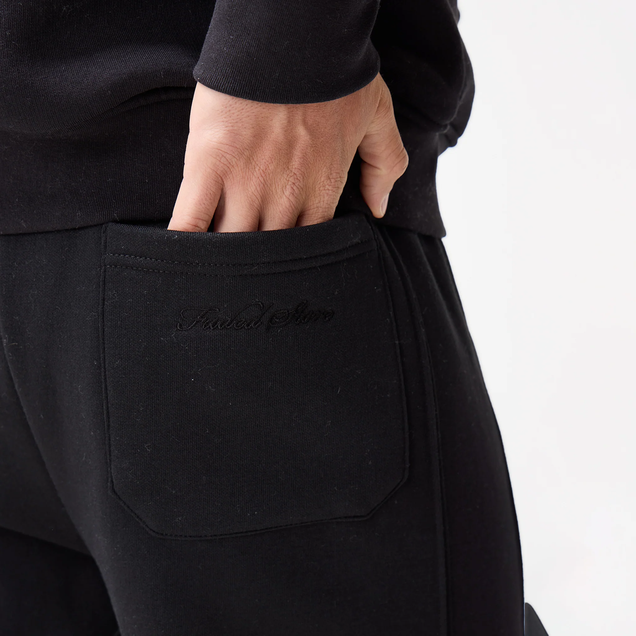 Open Hem Tracksuit | Black - Image 7
