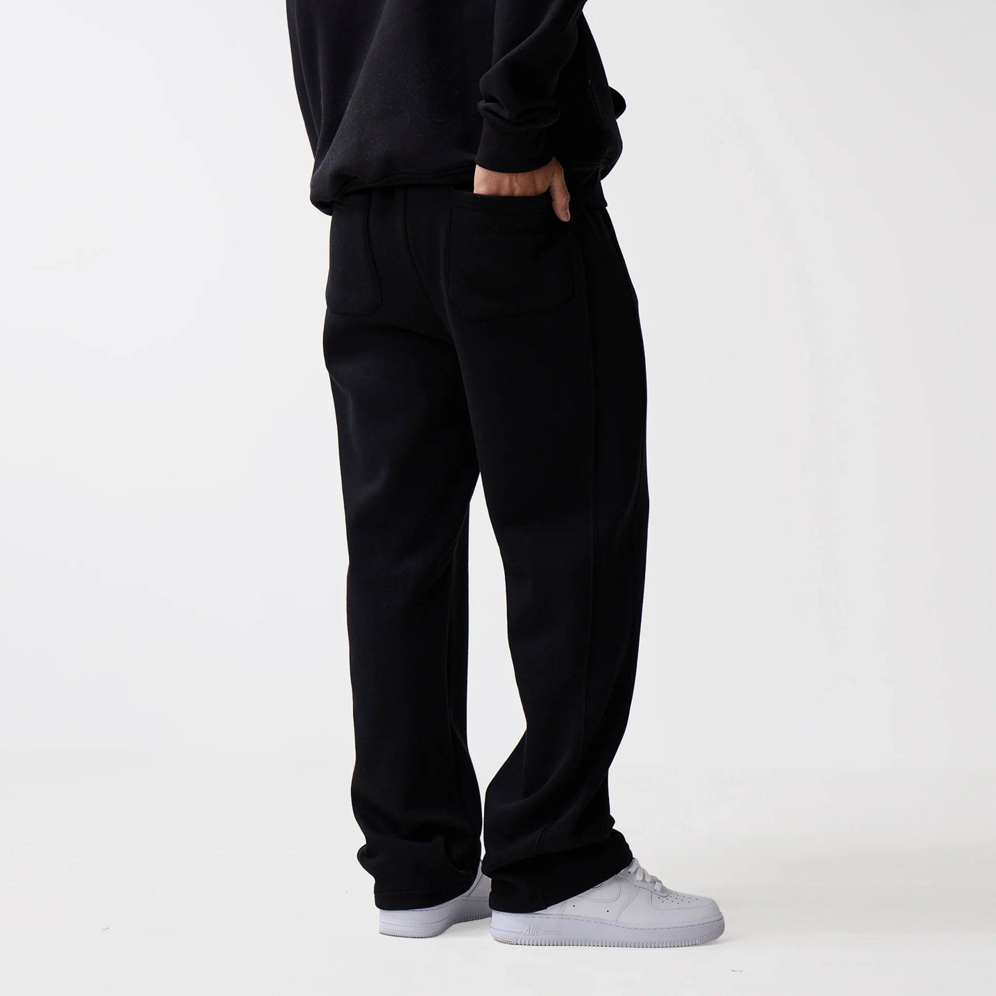 Open Hem Tracksuit | Black - Image 8