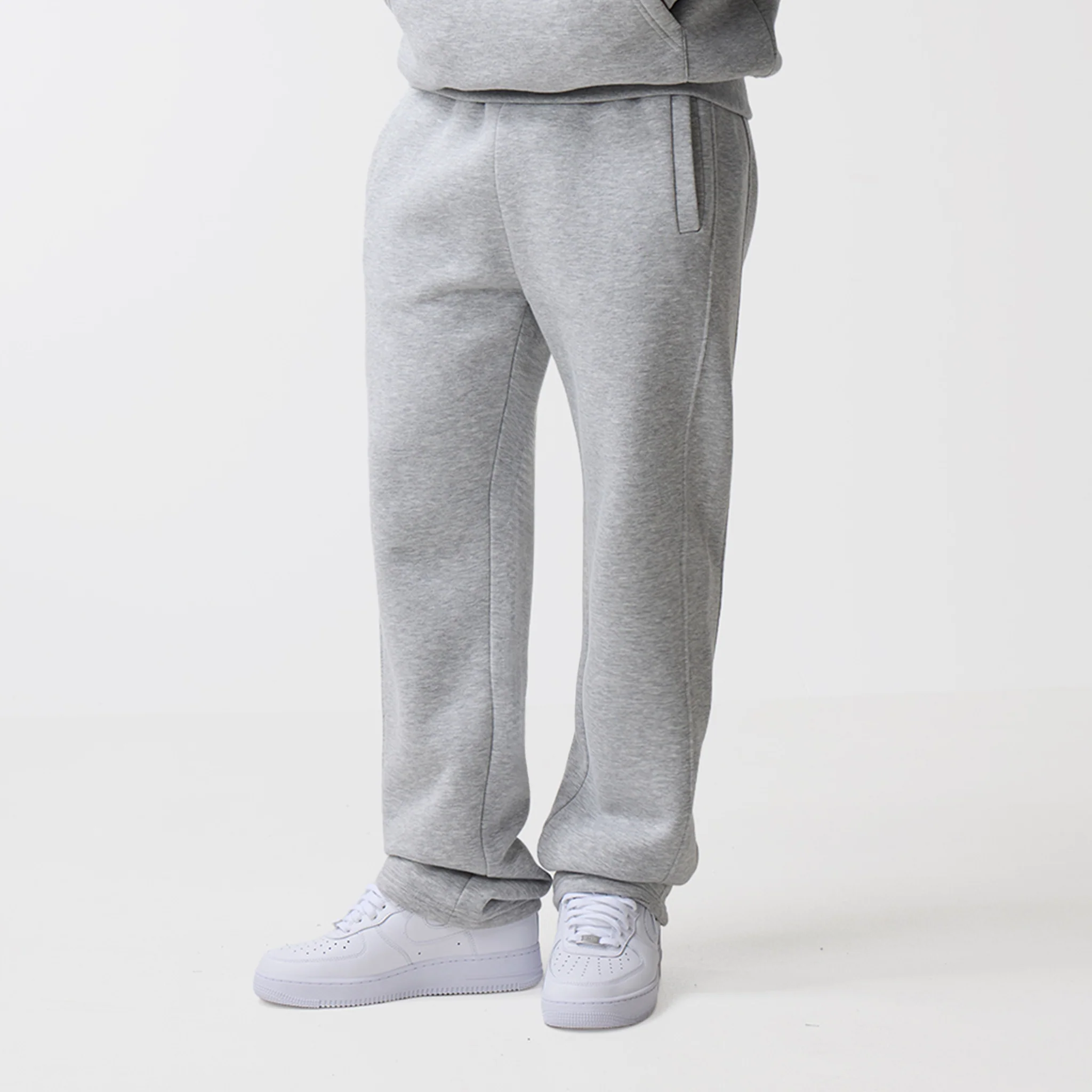 Open Hem Tracksuit | Grey Marl - Image 4