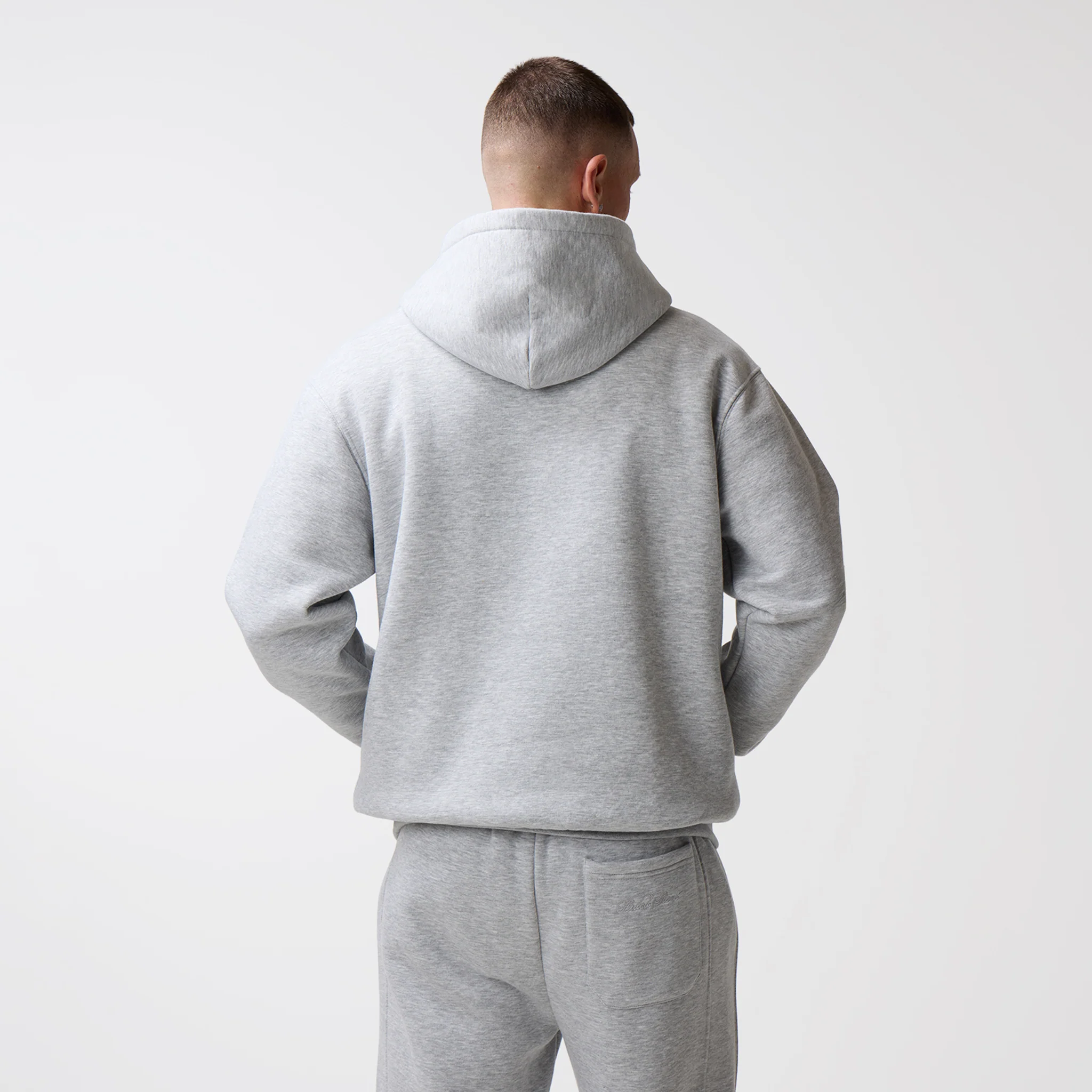 Open Hem Tracksuit | Grey Marl - Image 5