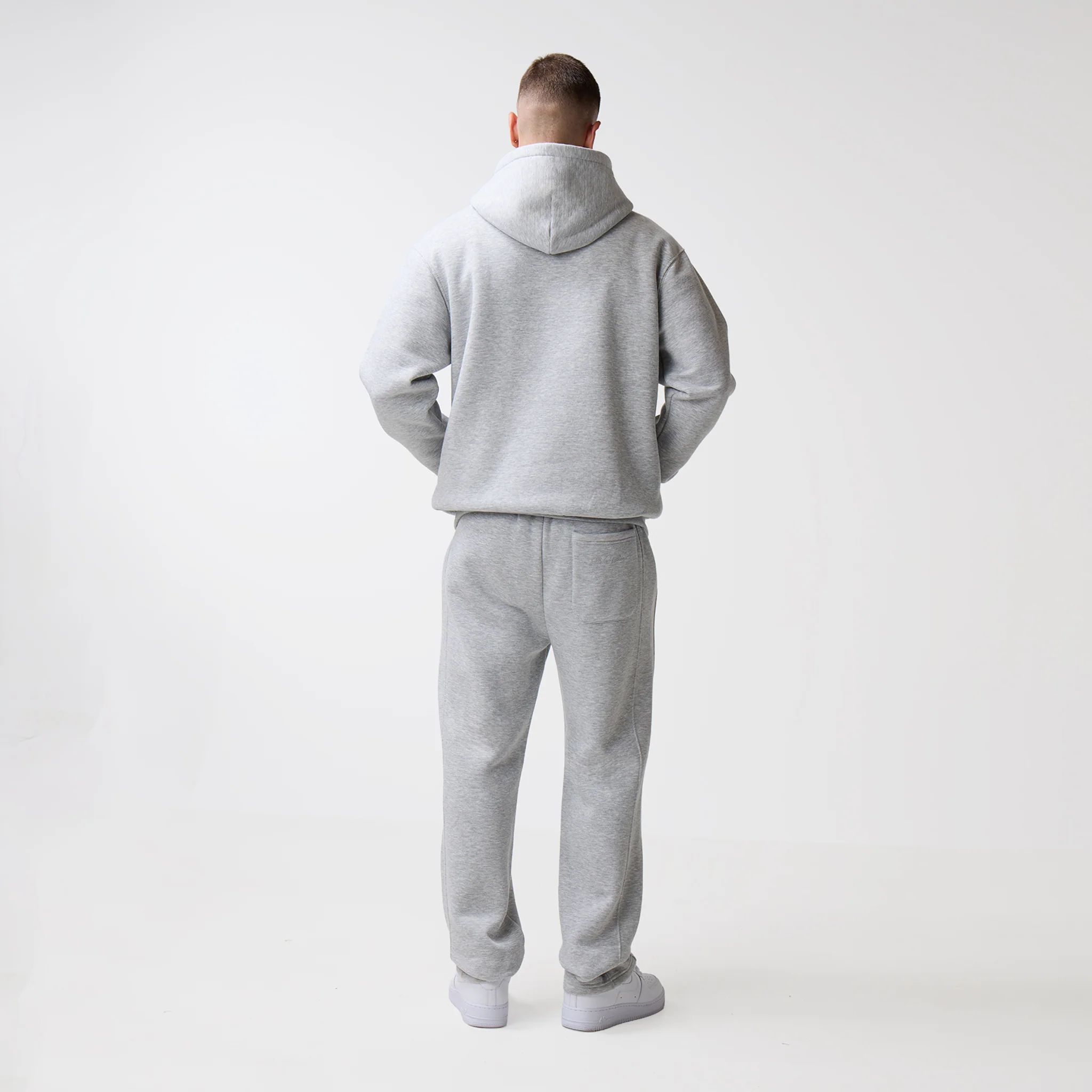 Open Hem Tracksuit | Grey Marl - Image 6