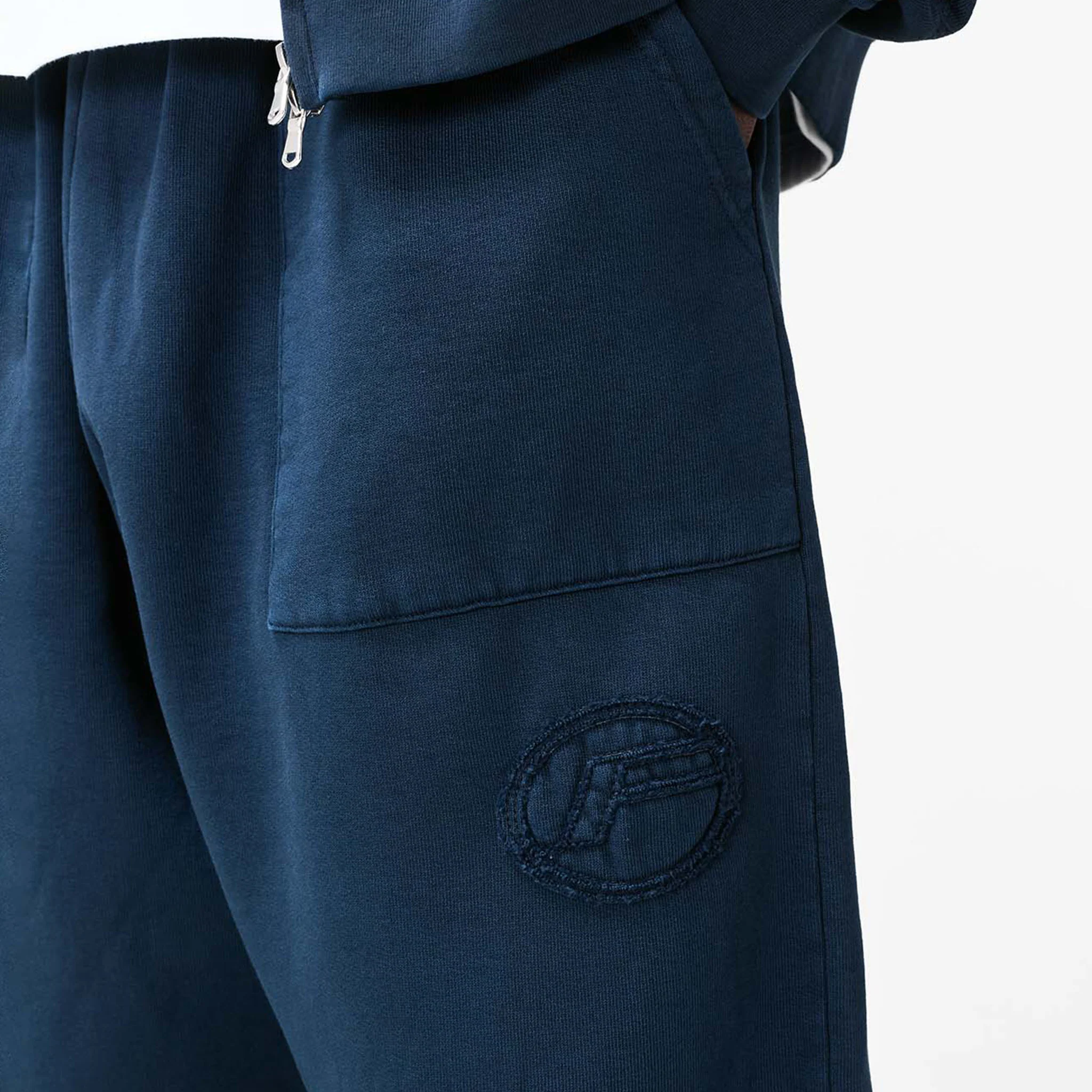 Oval Appliqué Open Hem Jogger | Washed Navy - Image 3