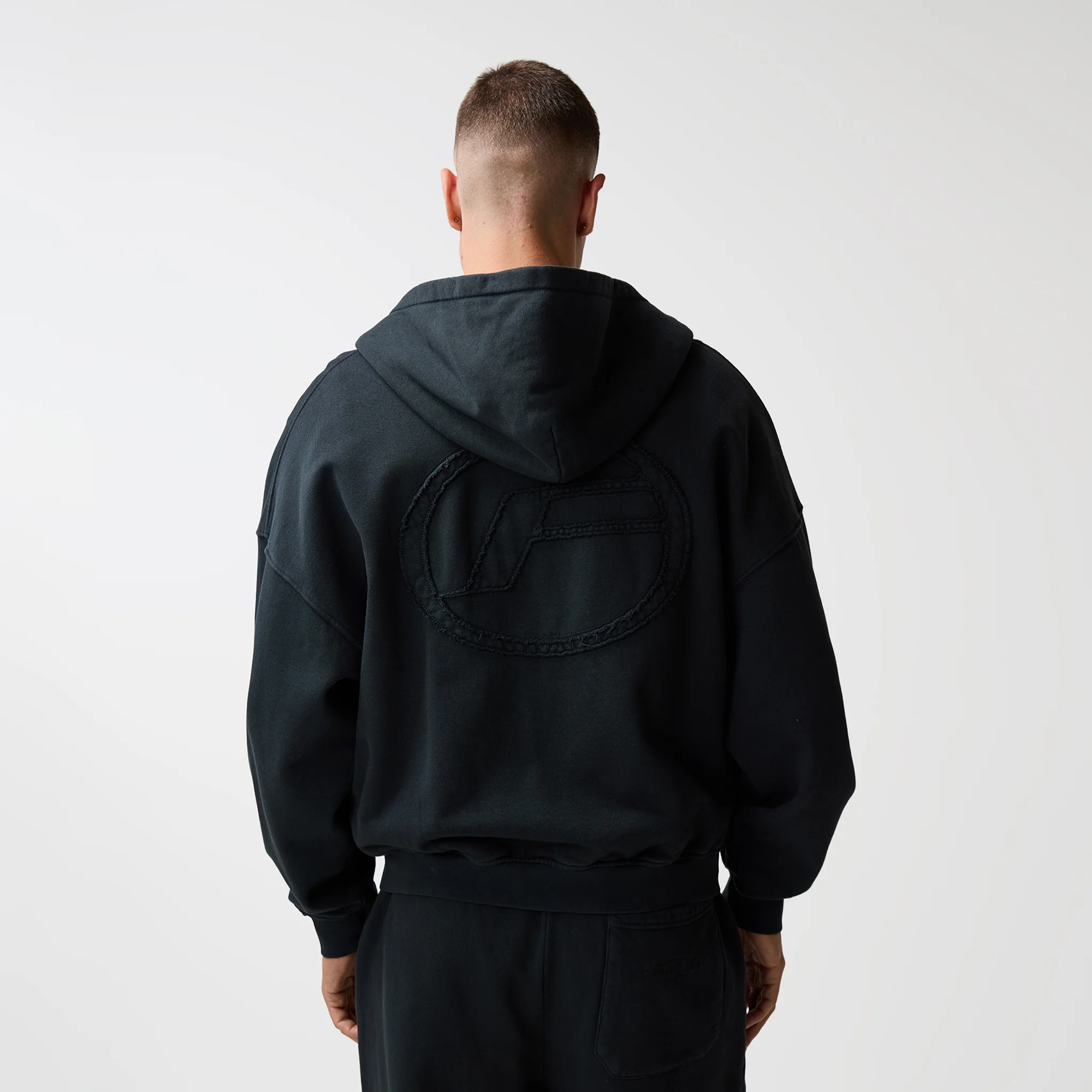Oval Appliqué Tracksuit | Washed Black - Image 2