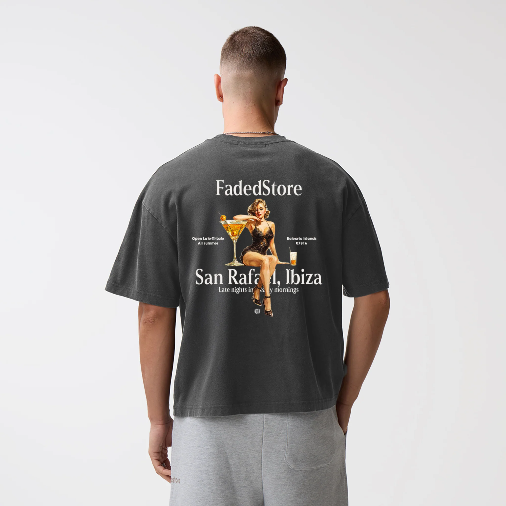 Pin Up T-Shirt | Charcoal - Image 3