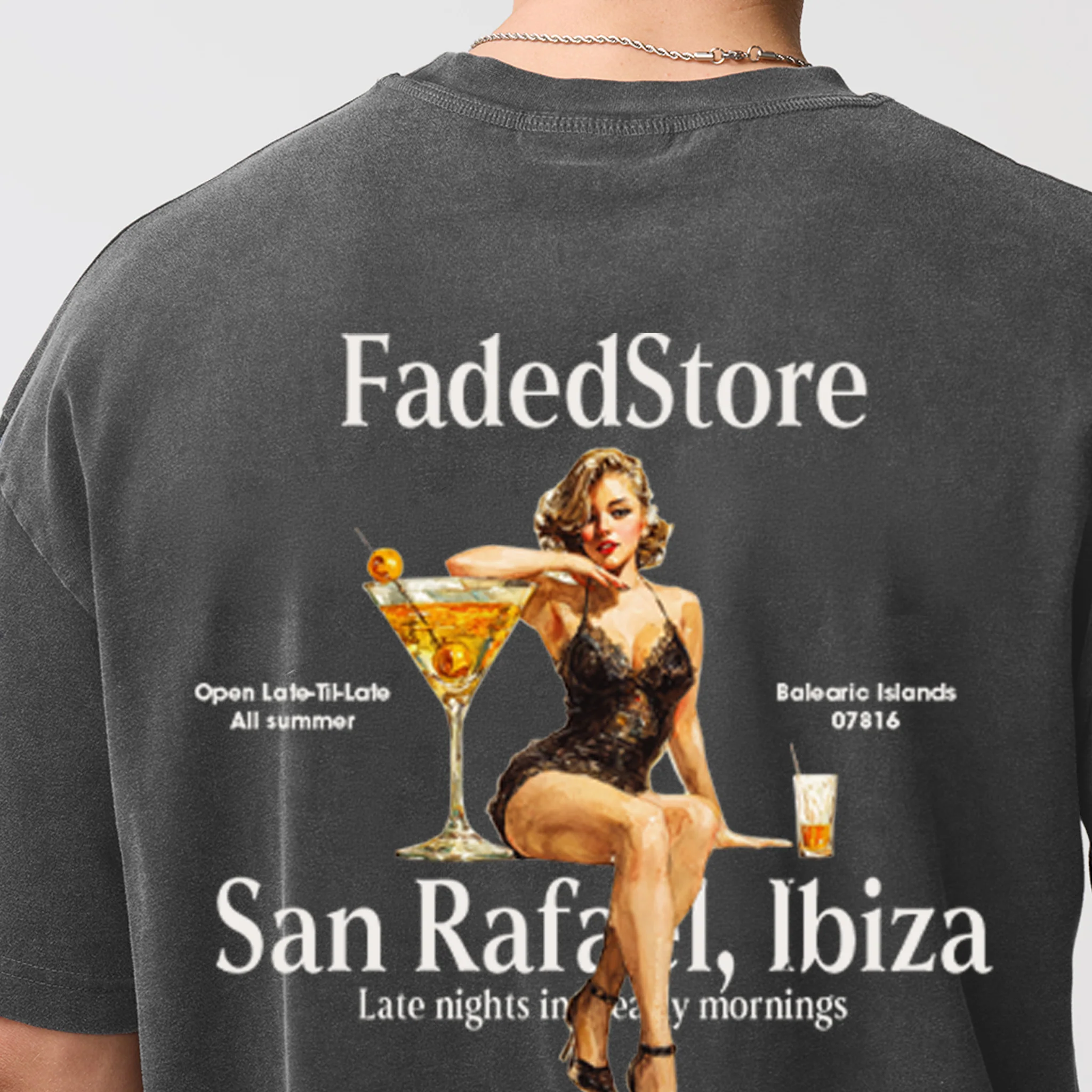 Pin Up T-Shirt | Charcoal - Image 7