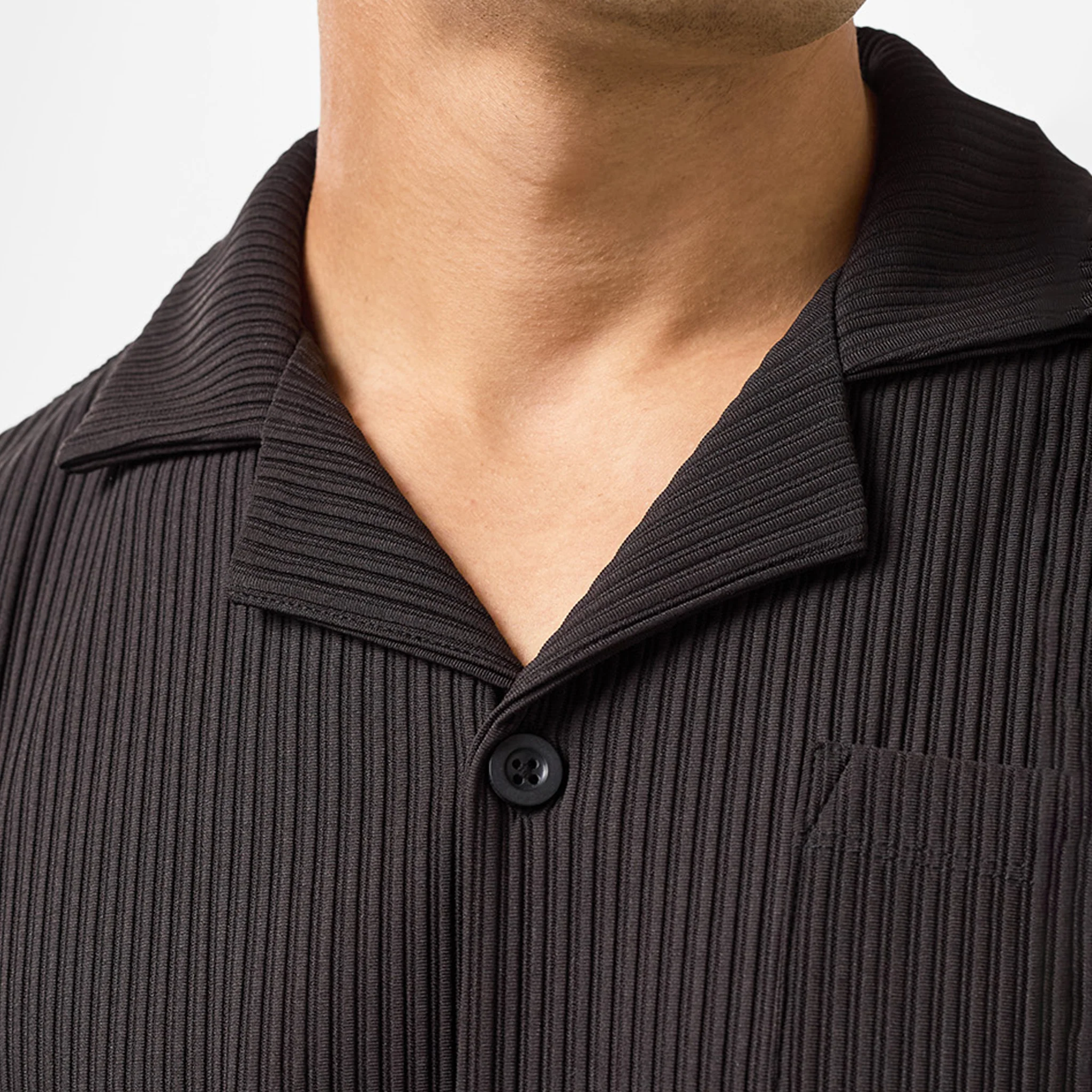 Pleated Shirt Twinset | Black - Image 4