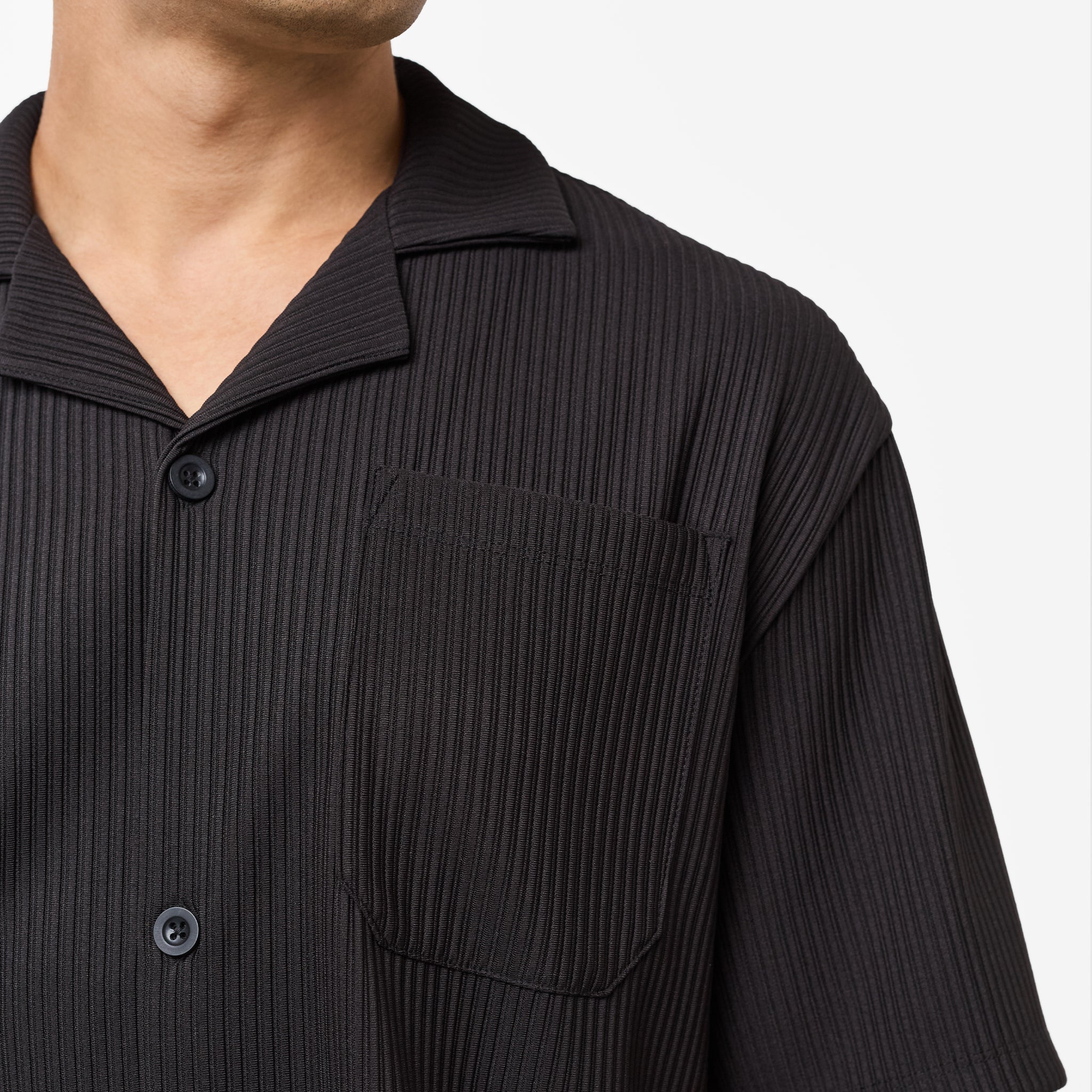 Pleated Shirt Twinset | Black - Image 5