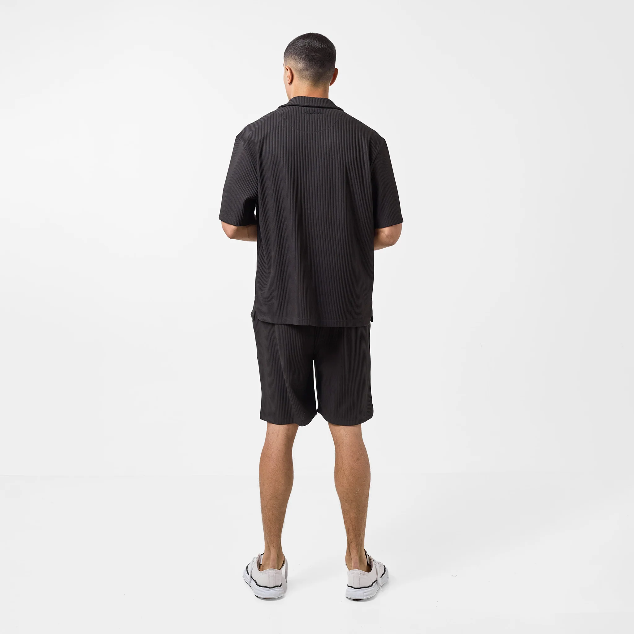 Pleated Shirt Twinset | Black - Image 8