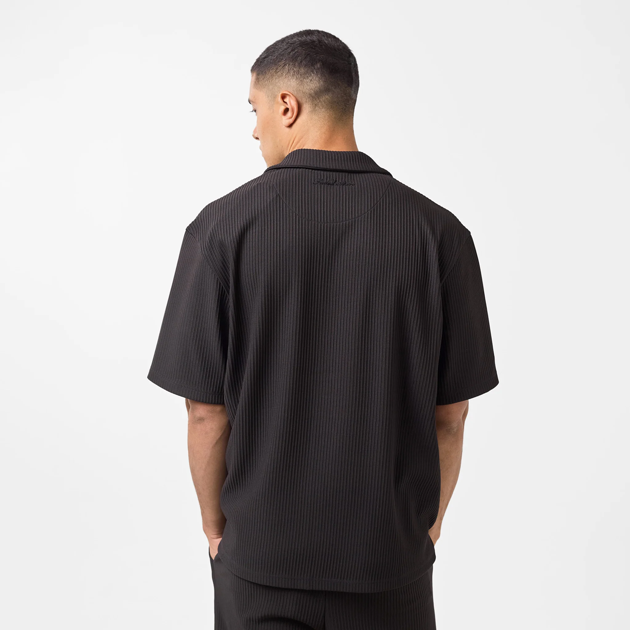 Pleated Shirt Twinset | Black - Image 9