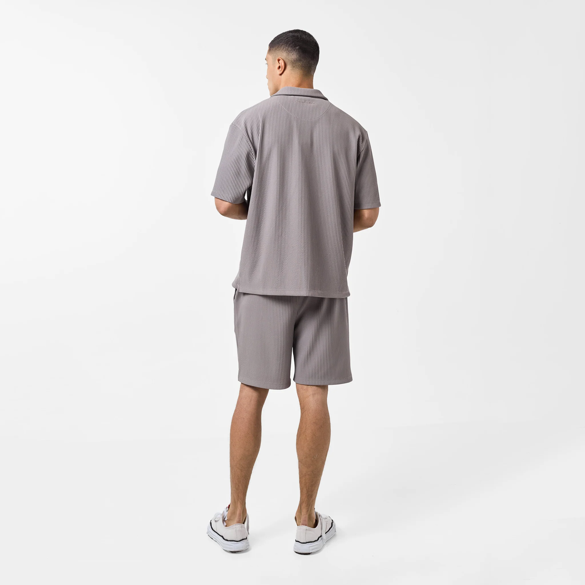 Pleated Shirt Twinset | Mushroom - Image 13