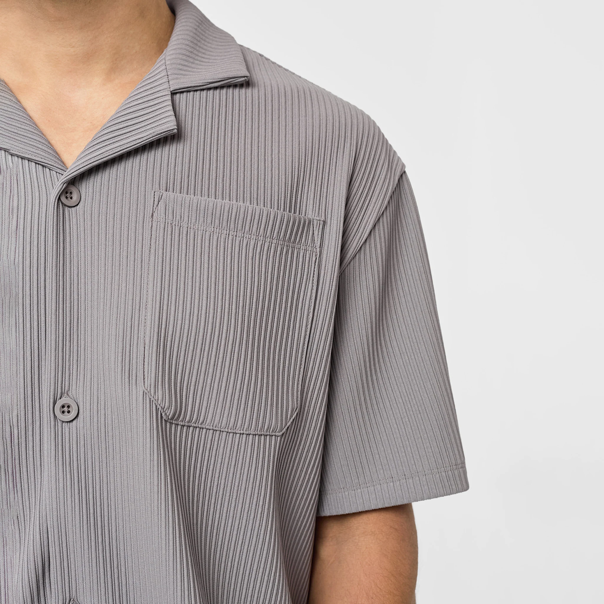 Pleated Shirt Twinset | Mushroom - Image 5