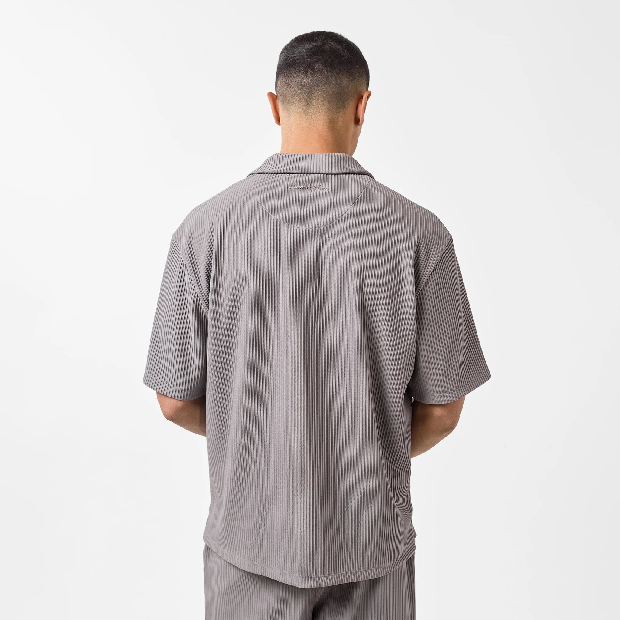 Pleated Shirt Twinset | Mushroom - Image 7