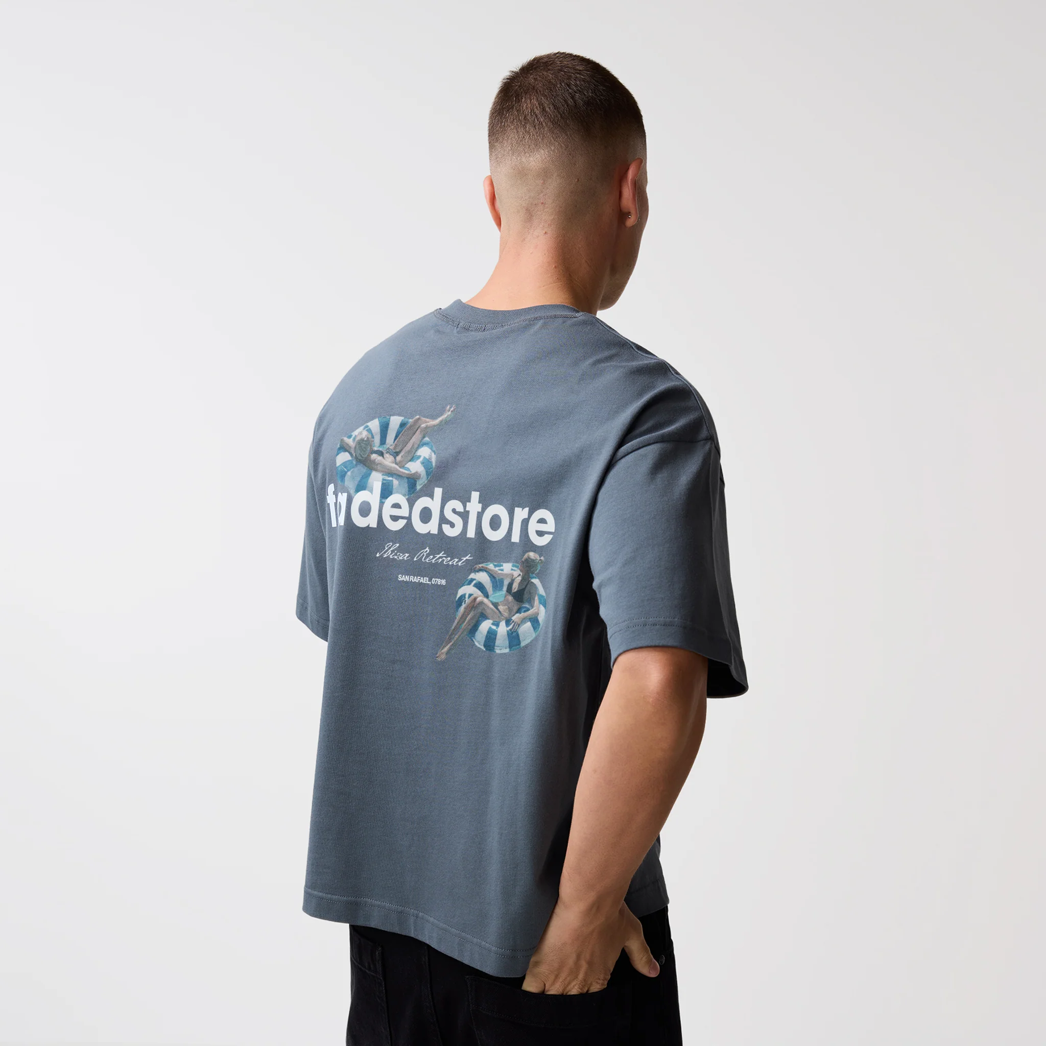 Poolside T-Shirt | Slate Grey - Image 8