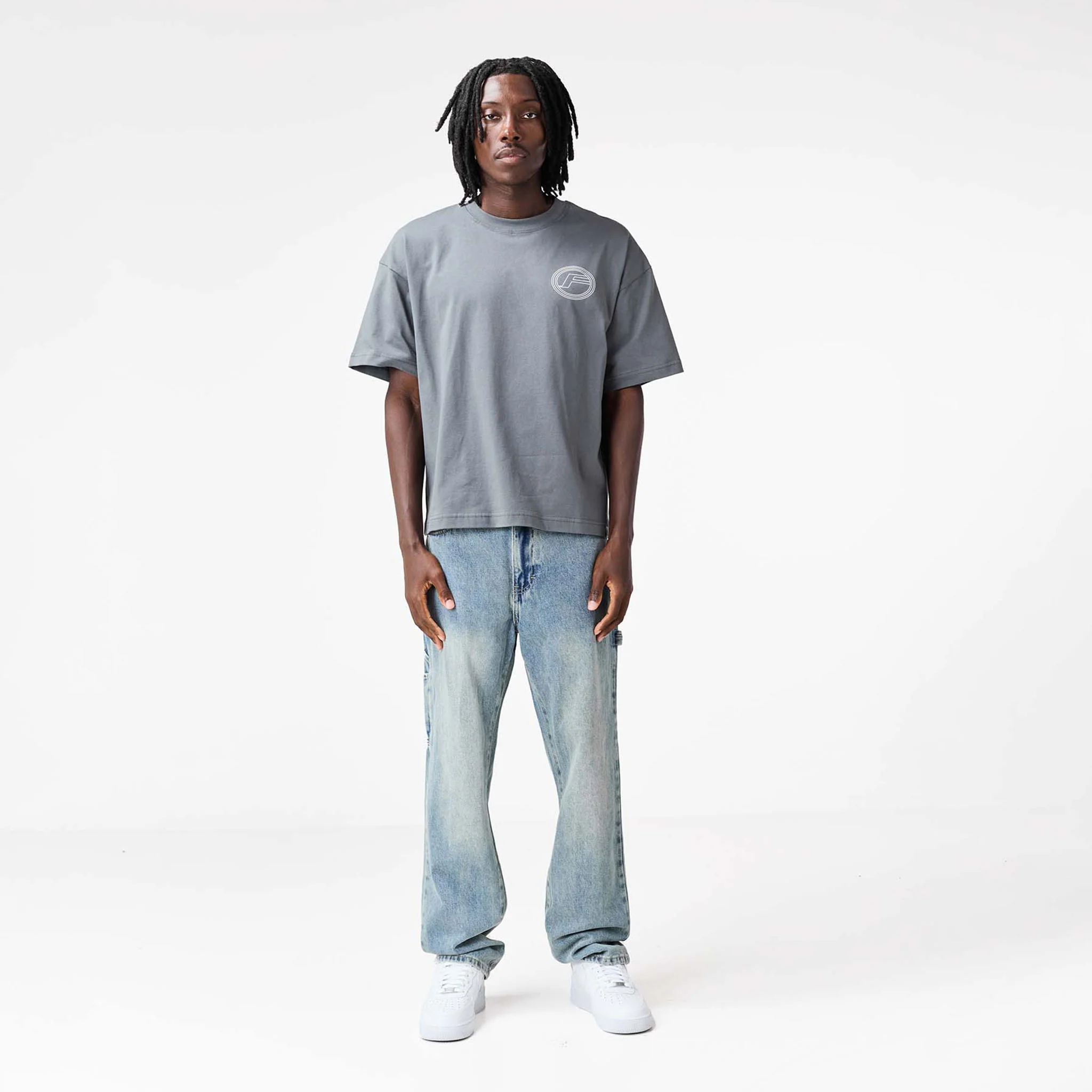 Puff Print Logo T-Shirt | Charcoal Marl - Image 3