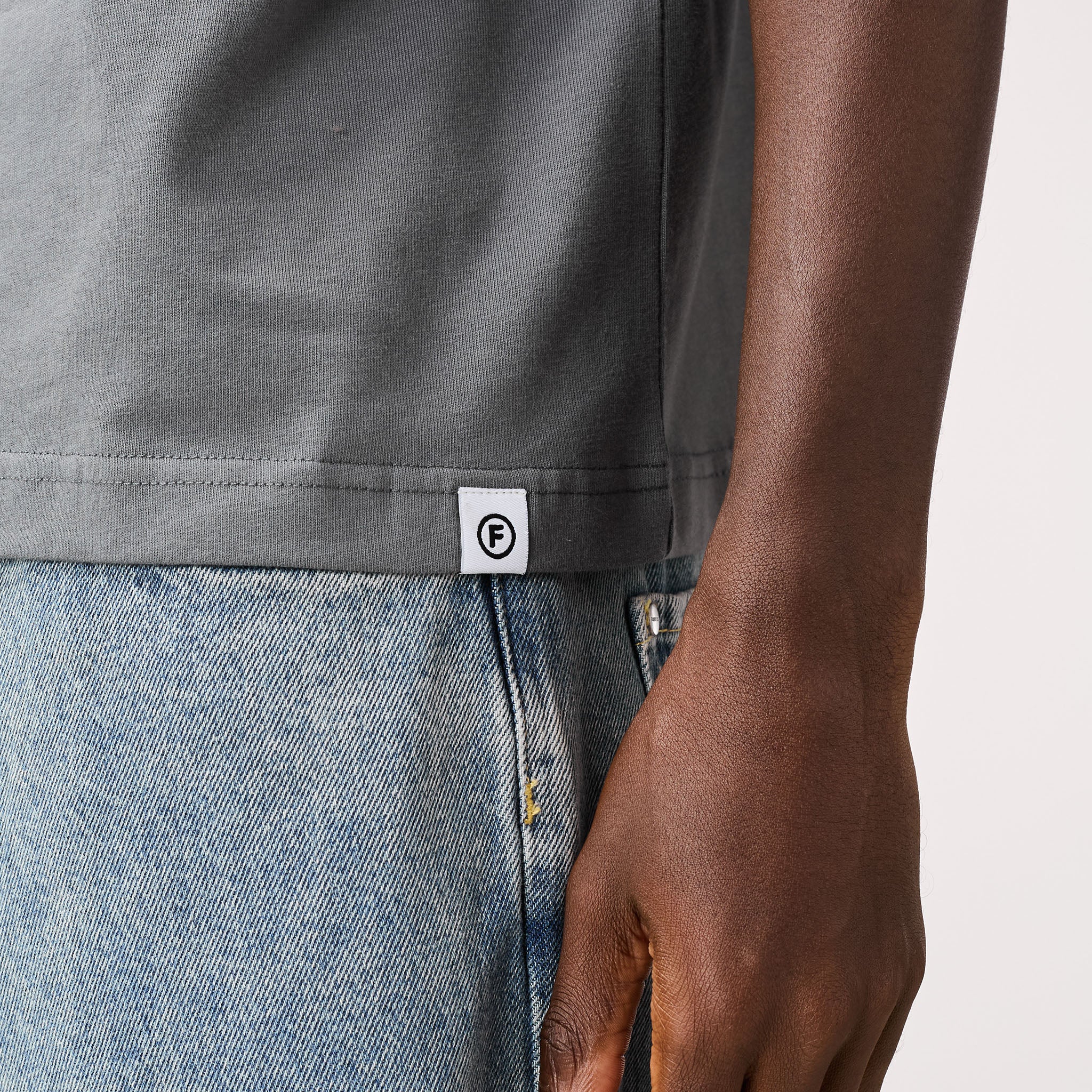 Puff Print Logo T-Shirt | Charcoal Marl - Image 8