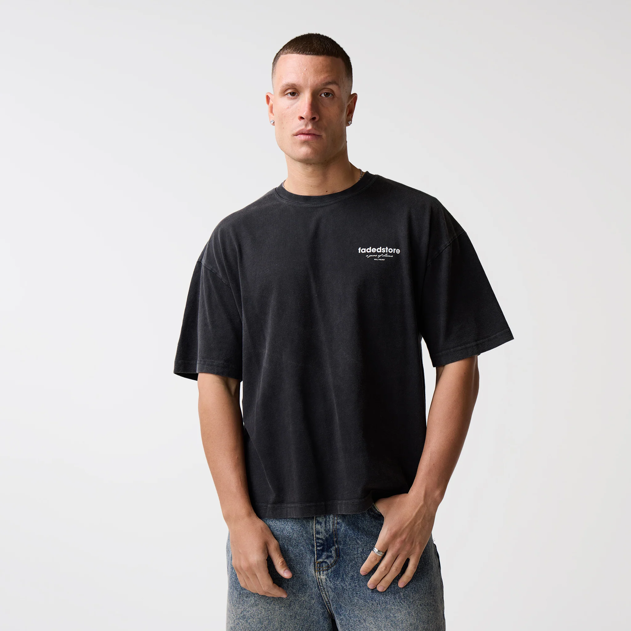 Rolling Dice T-Shirt | Washed Black - Image 3