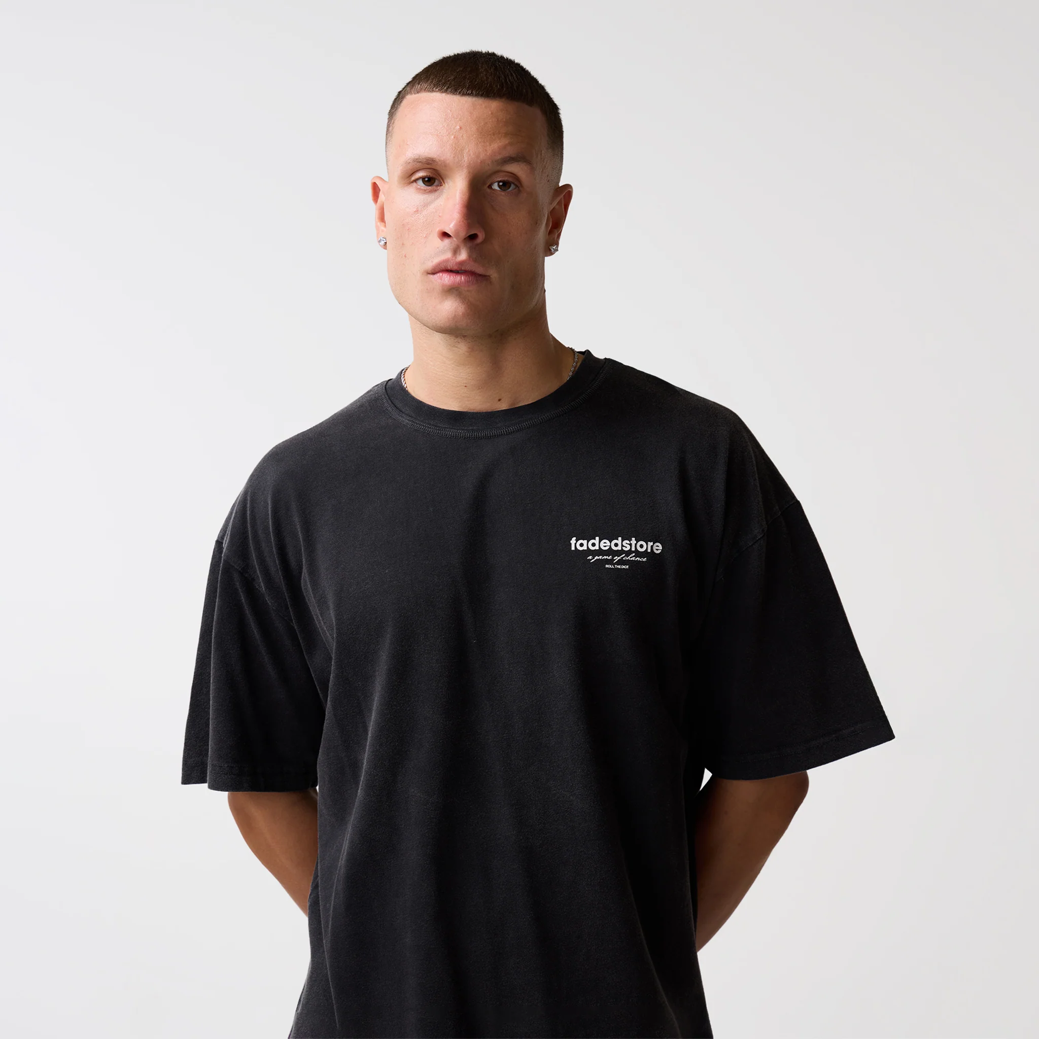 Rolling Dice T-Shirt | Washed Black - Image 4