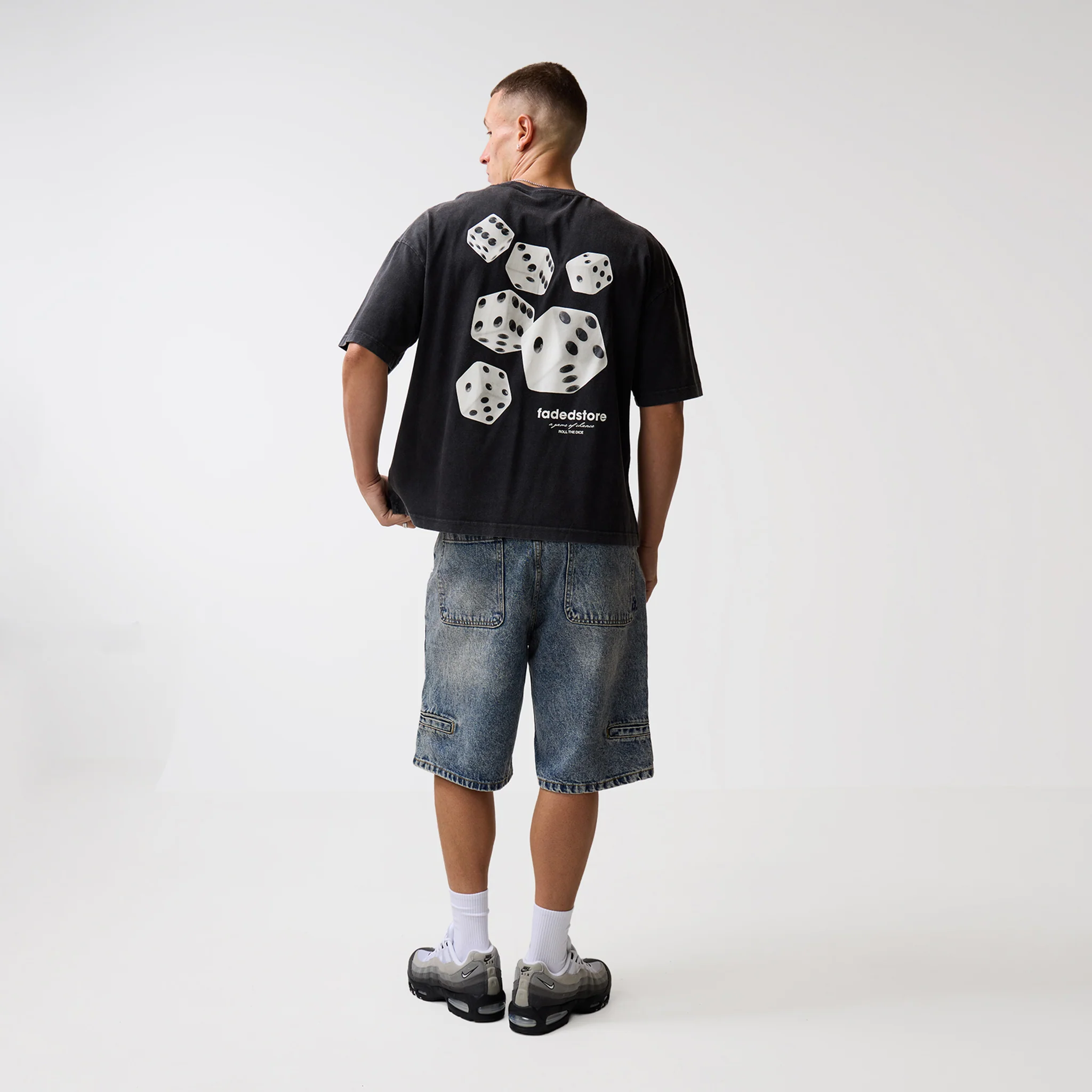 Rolling Dice T-Shirt | Washed Black - Image 6