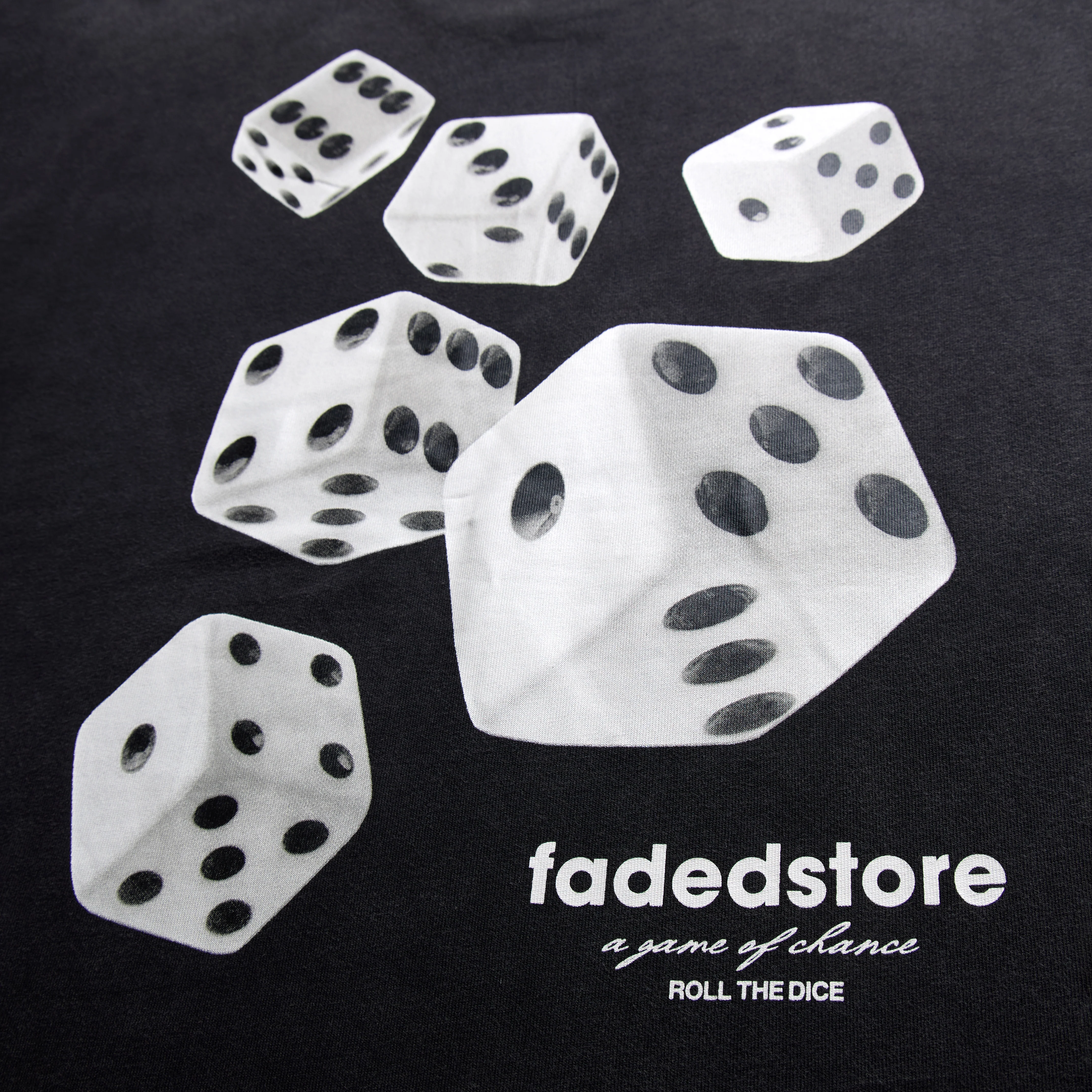 Rolling Dice T-Shirt | Washed Black - Image 7