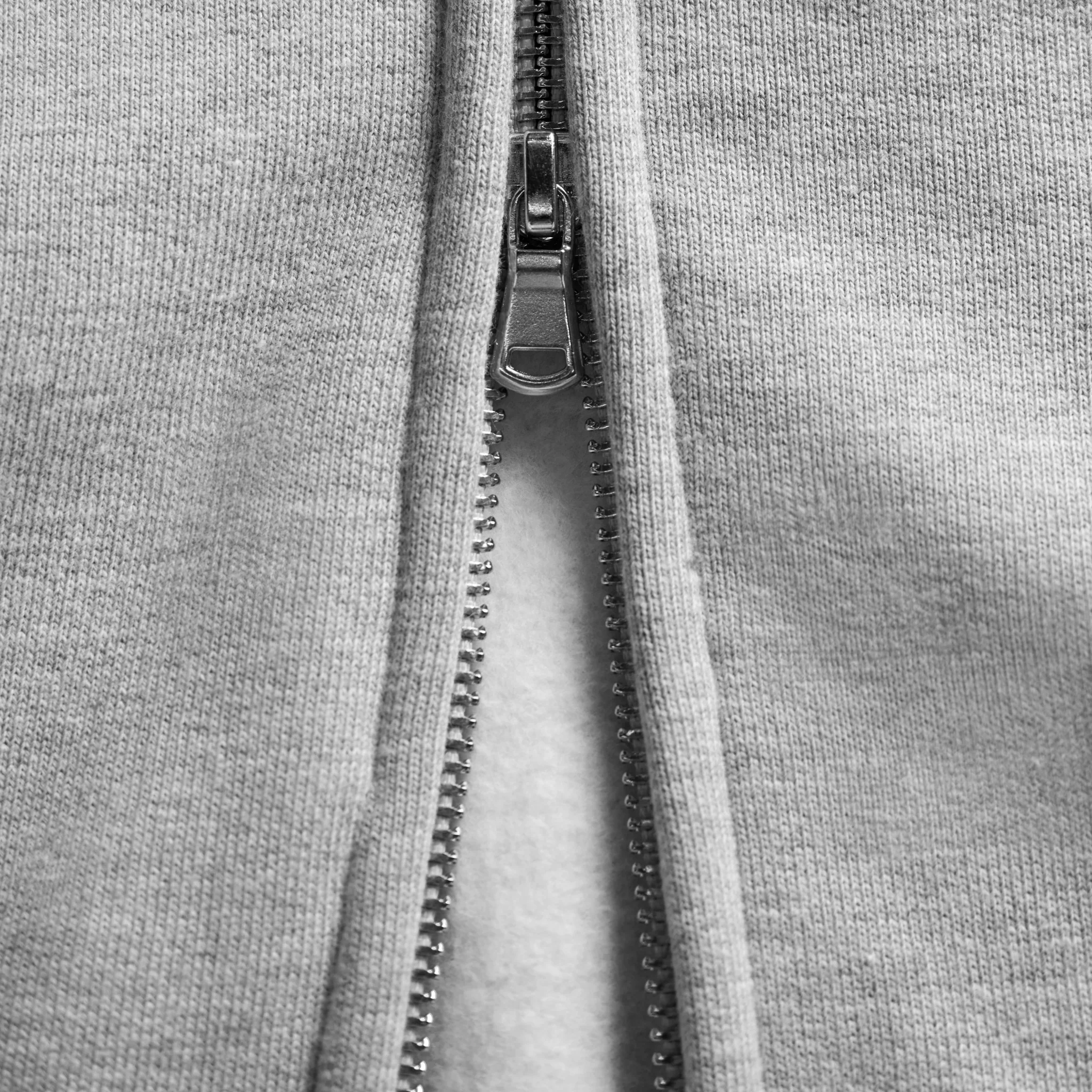 Space For Clarity Cropped Zip Hoodie | Grey Marl - Image 8
