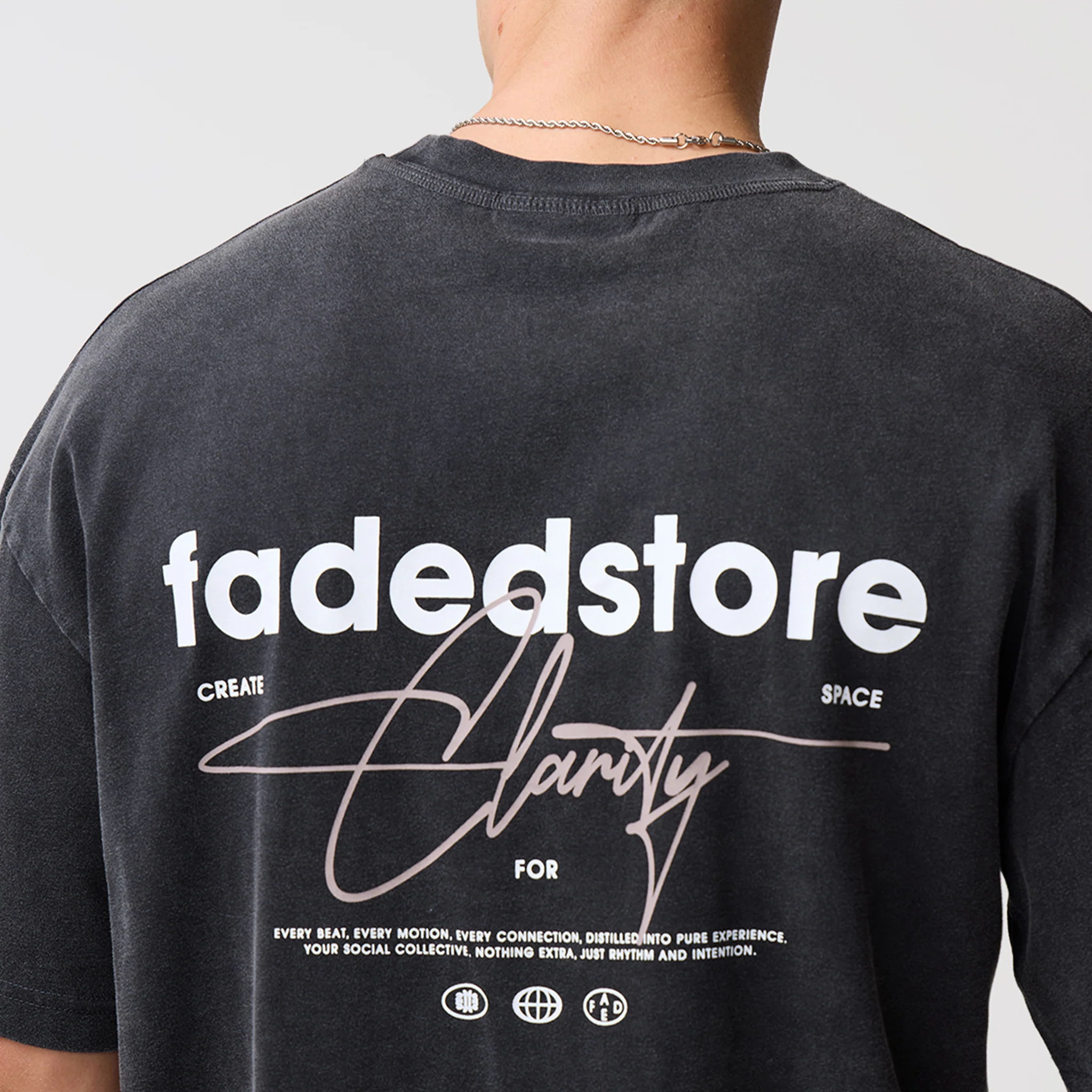 Space For Clarity T-Shirt | Washed Black - Image 4