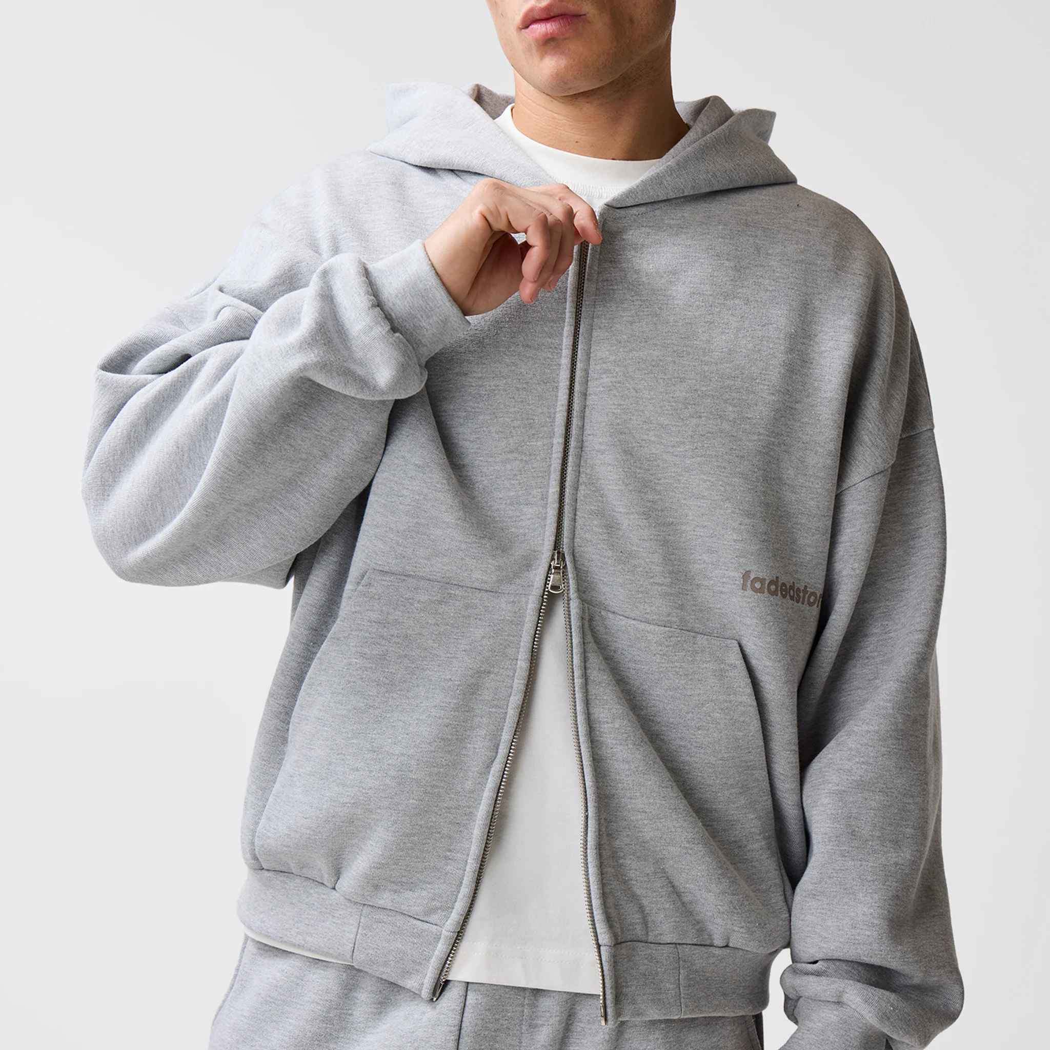 Space For Clarity Tracksuit | Grey Marl - Image 8