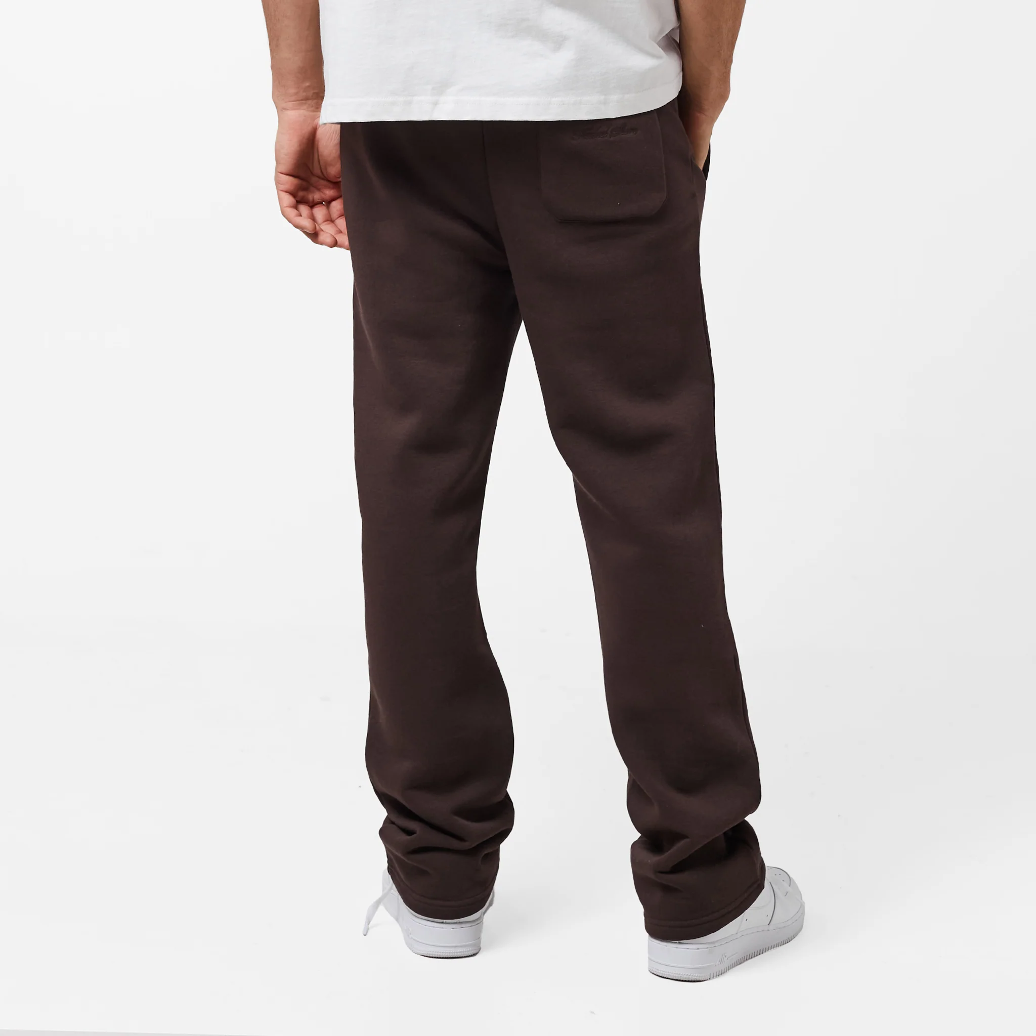 Star Icon Open Hem Jogger | Dark Brown - Image 5
