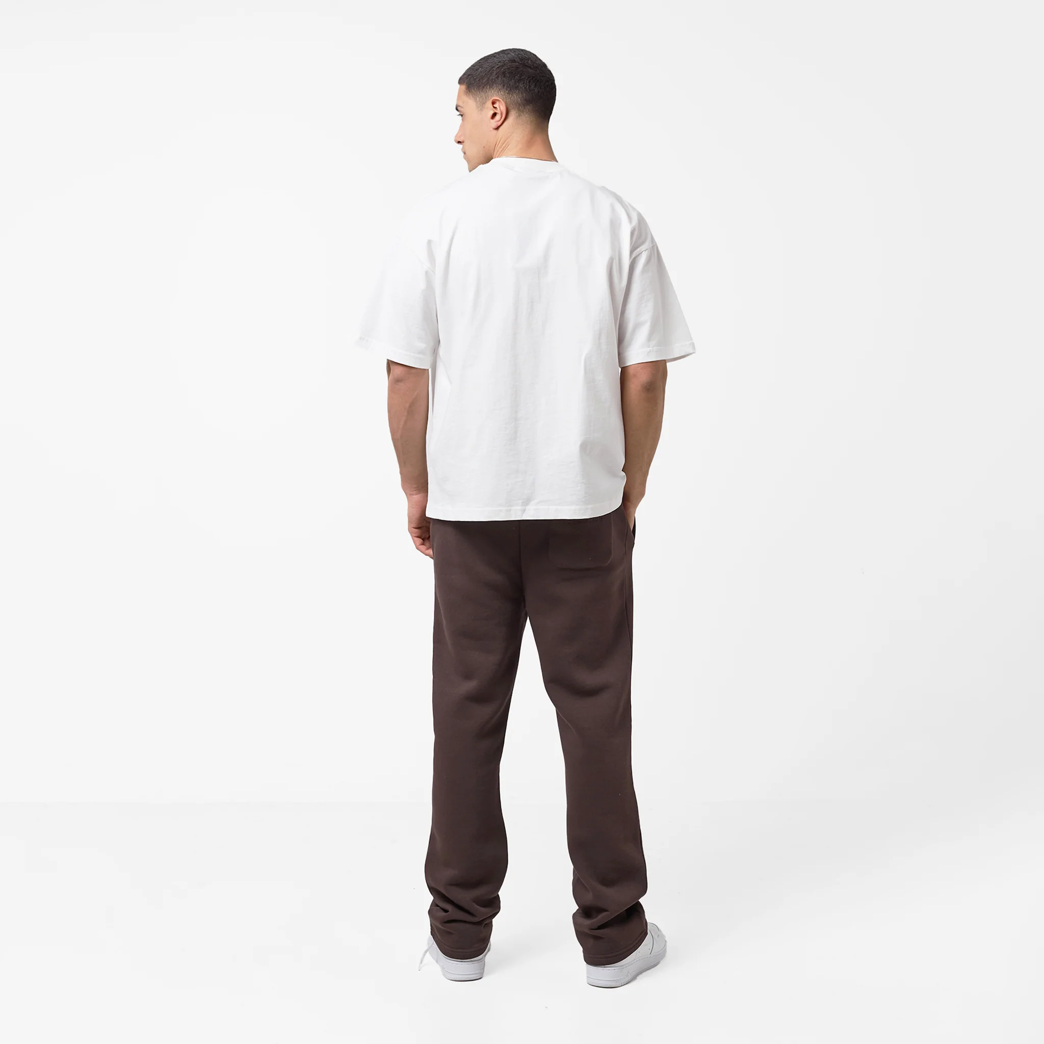Star Icon Open Hem Jogger | Dark Brown - Image 6