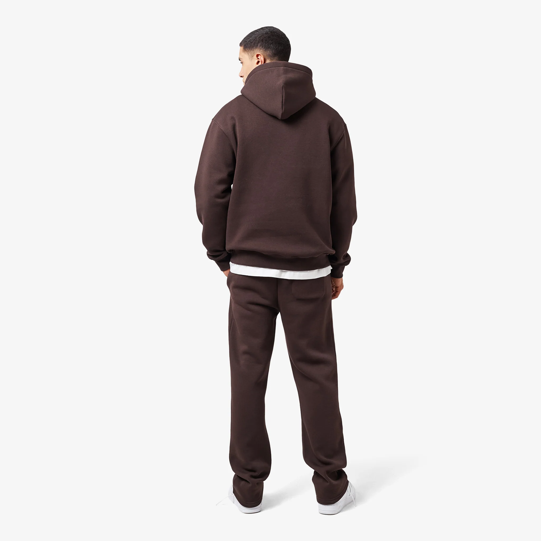 Star Icon Open Hem Jogger | Dark Brown - Image 7