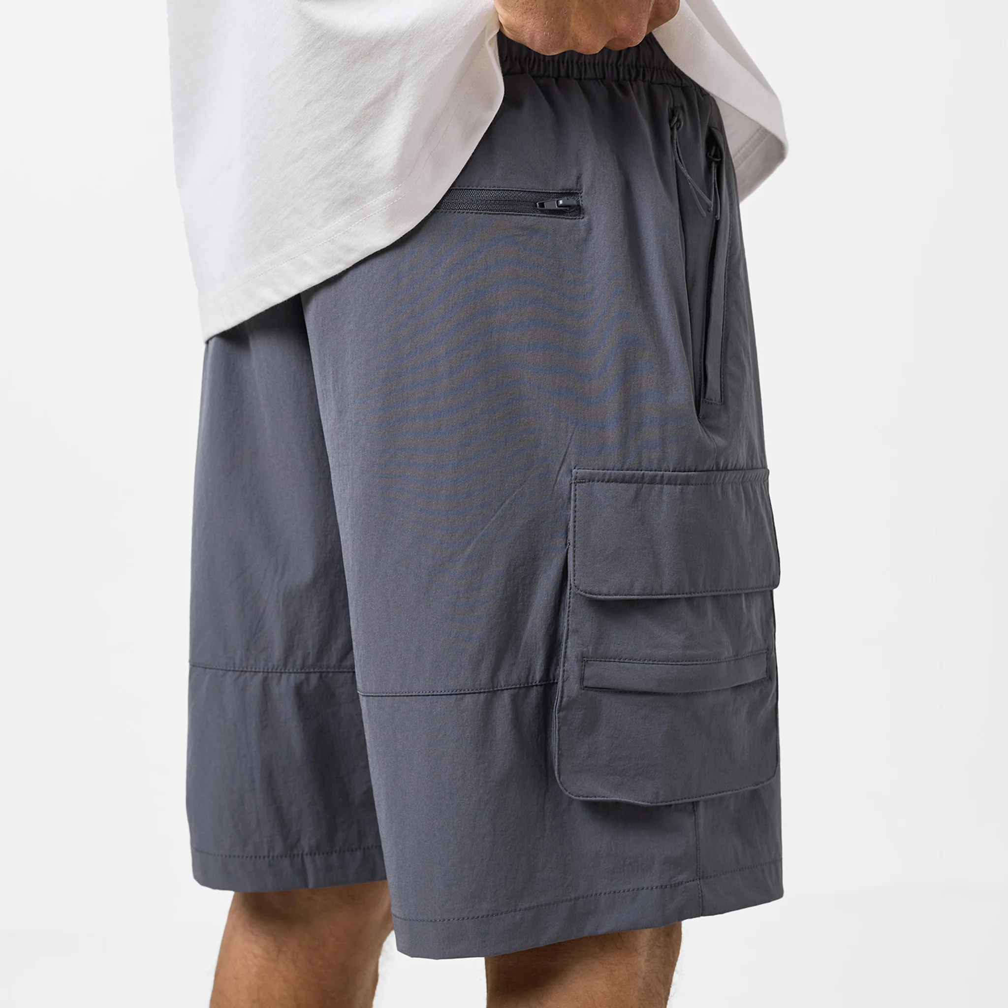 Stretch Tech Cargo Short | Grey - Image 4