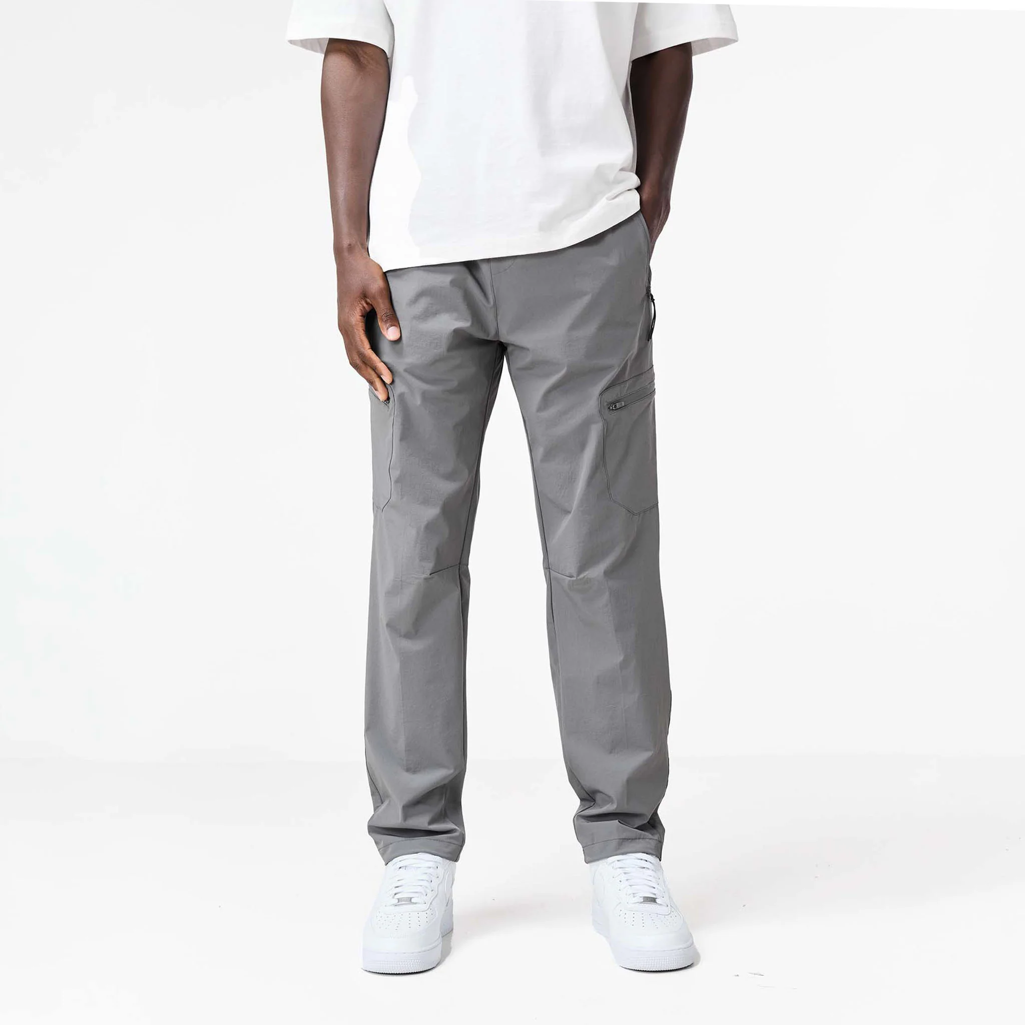 Stretch Tech Open Hem Cargo Pant | Mid Grey - Image 4