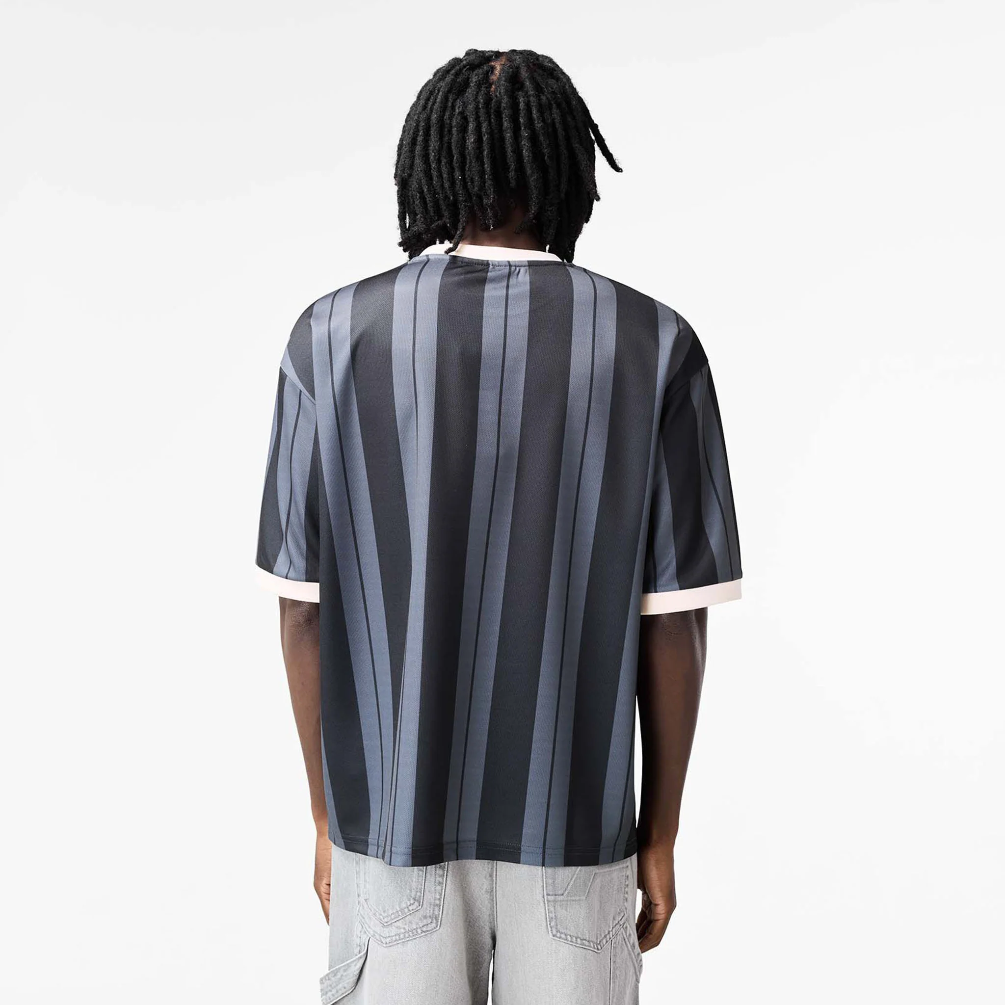 Striker Football T-Shirt | Black/Off White - Image 5