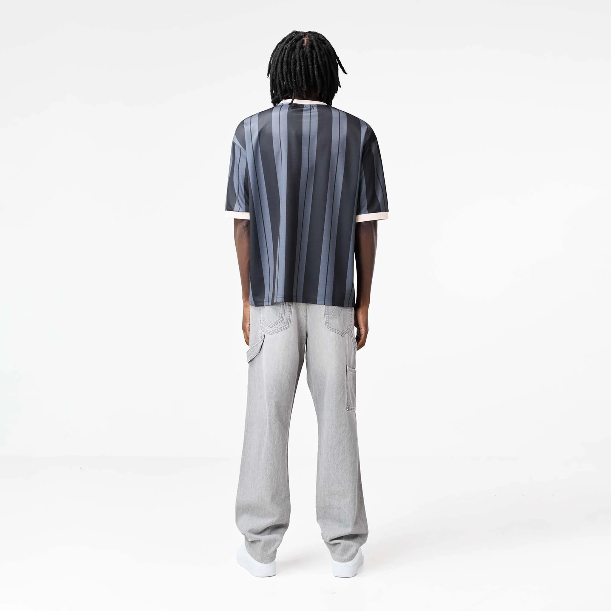 Striker Football T-Shirt | Black/Off White - Image 6