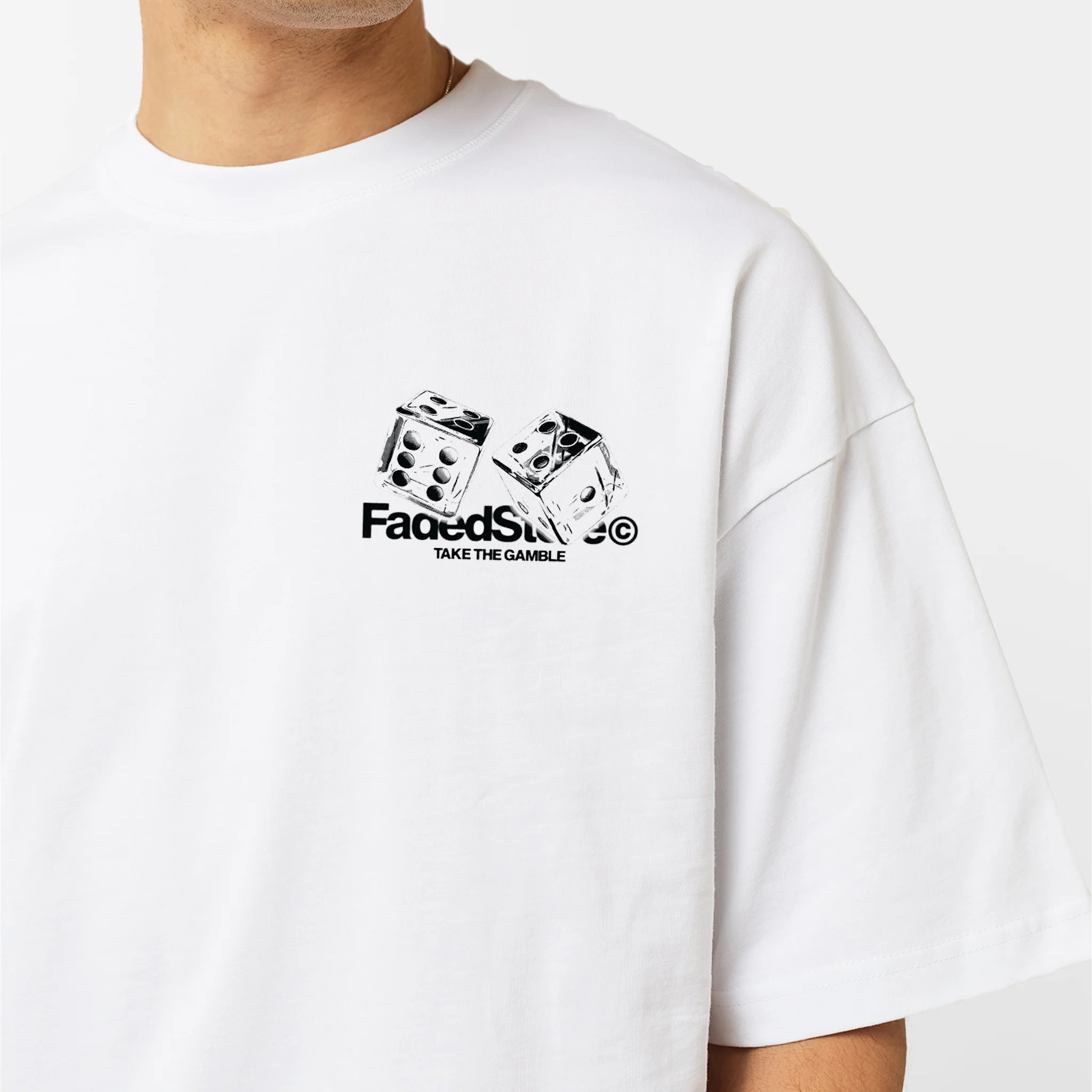 Take The Gamble T-Shirt | White - Image 4