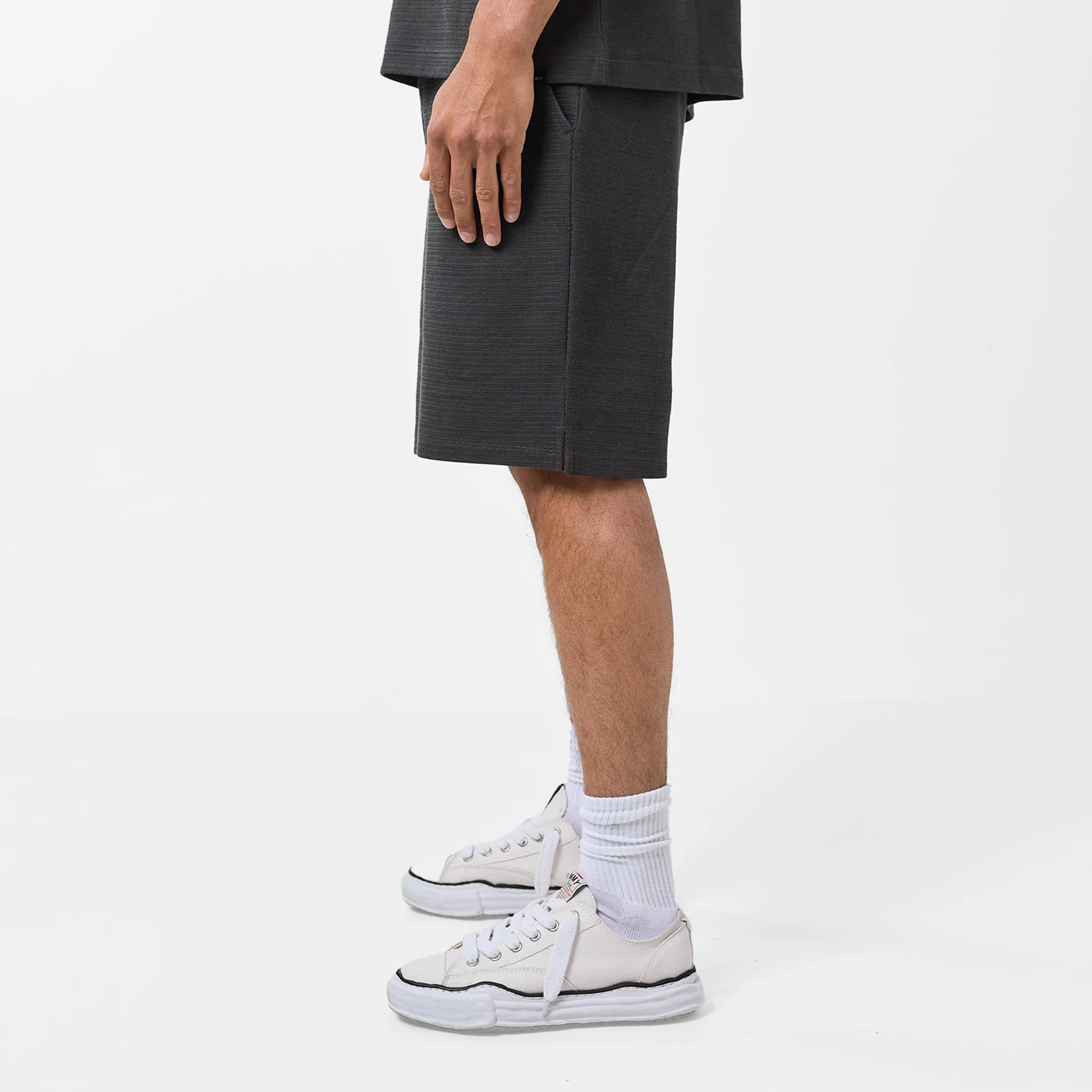 Tonal Knitted Shirt Twinset | Black - Image 11